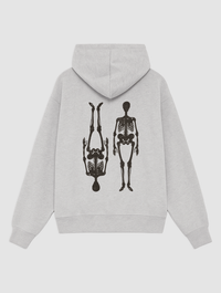 skeleton grey hoodie - In Print We Trust
