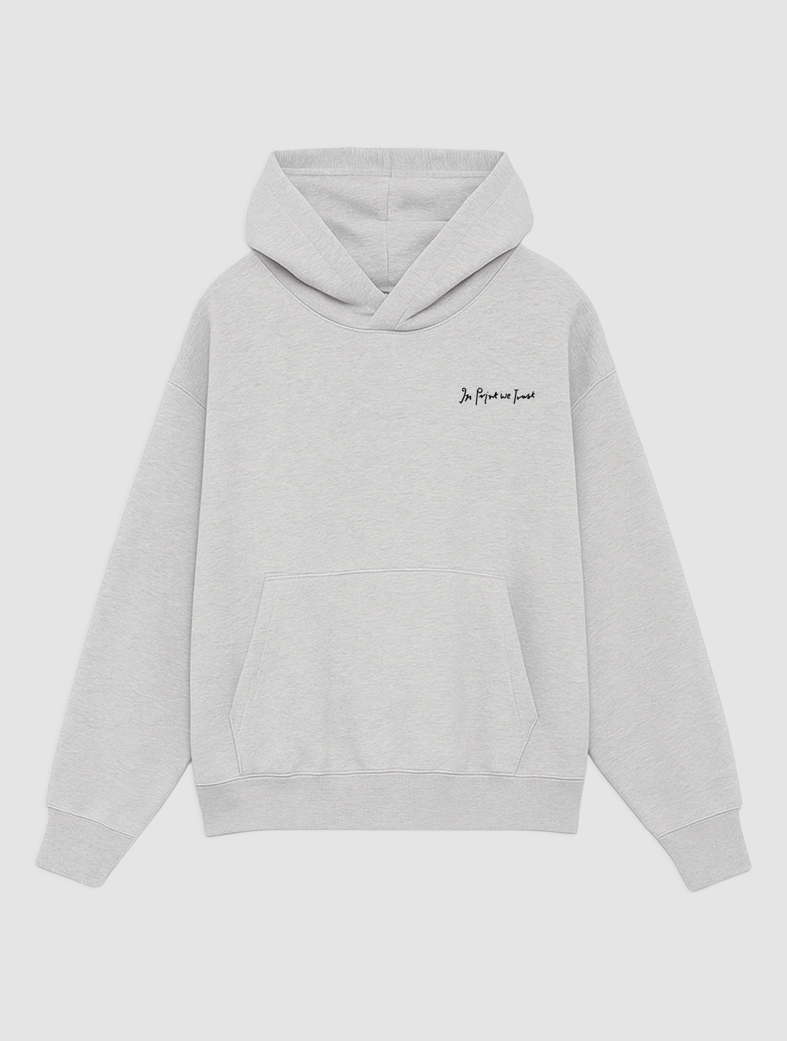 skeleton grey hoodie - In Print We Trust