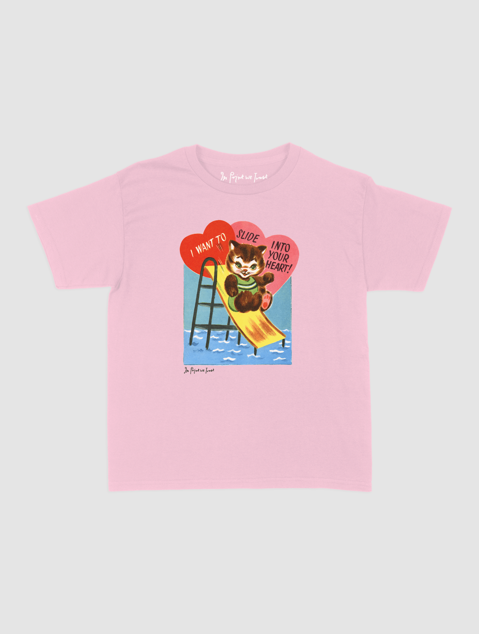 slide into your heart baby tee - In Print We Trust