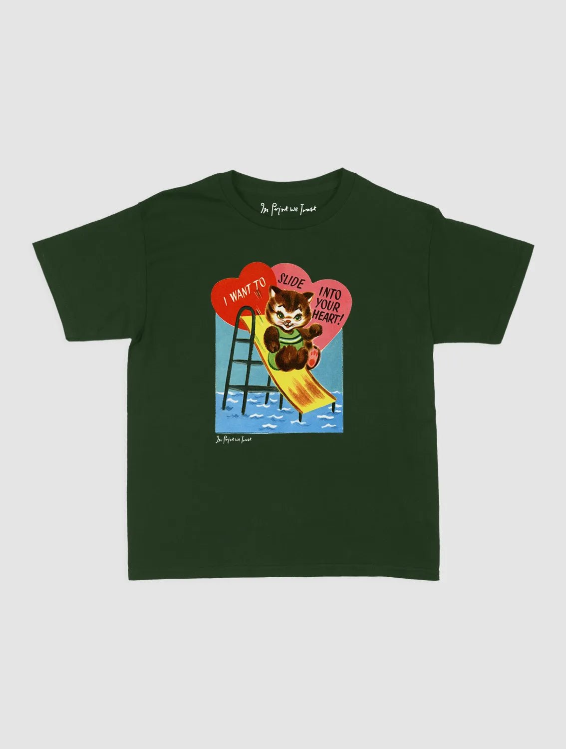 slide into your heart baby tee - In Print We Trust