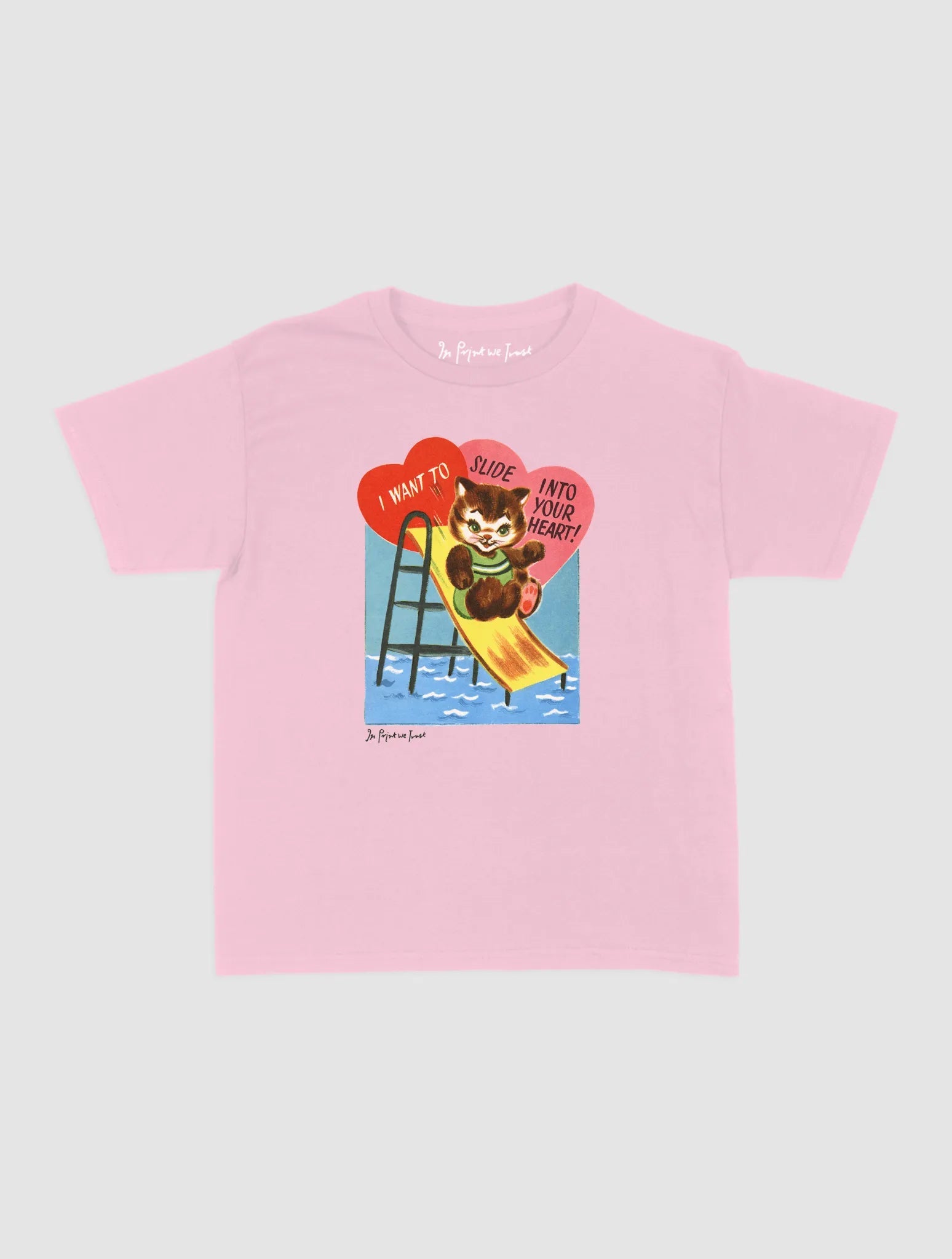 slide into your heart baby tee - In Print We Trust