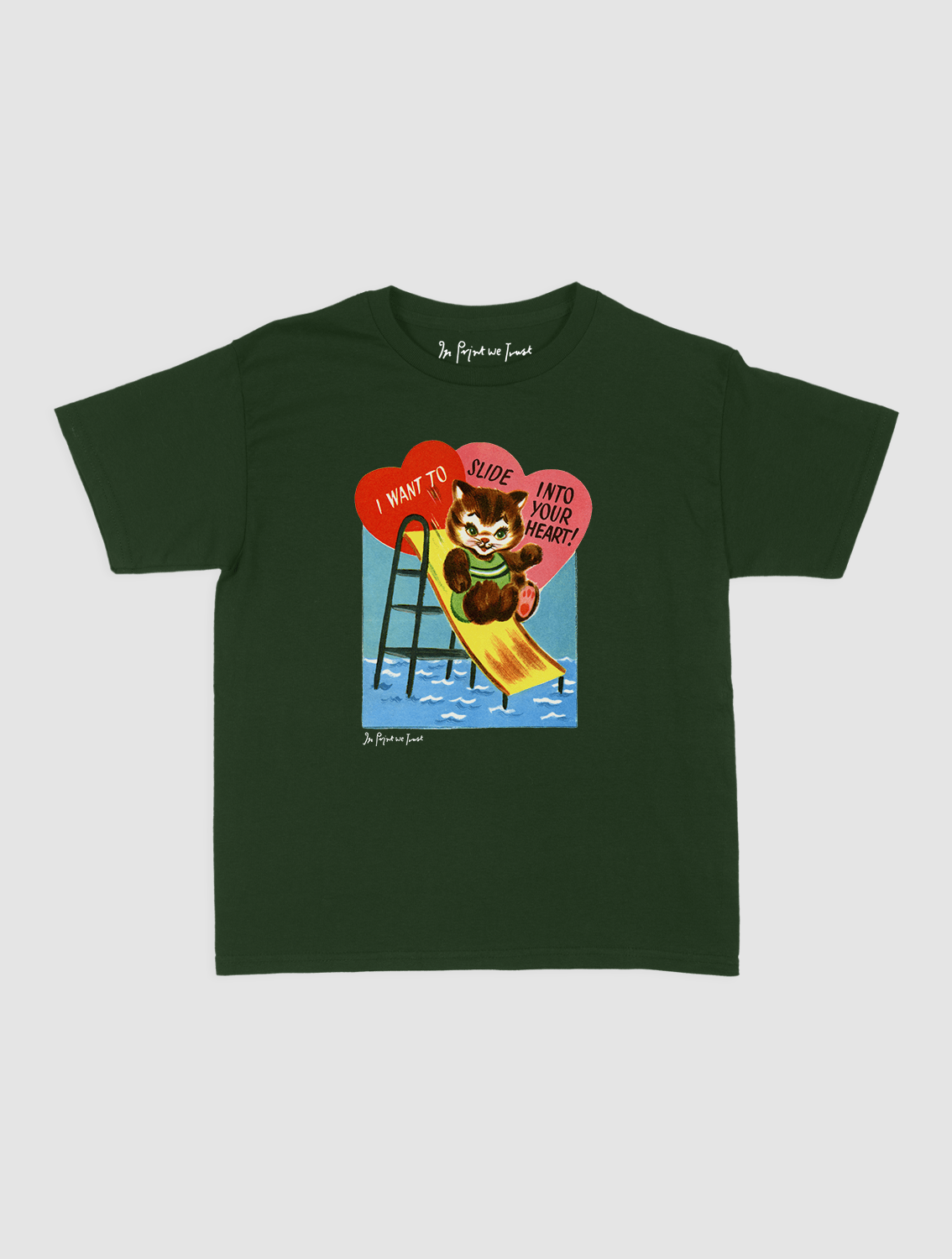 slide into your heart baby tee - In Print We Trust