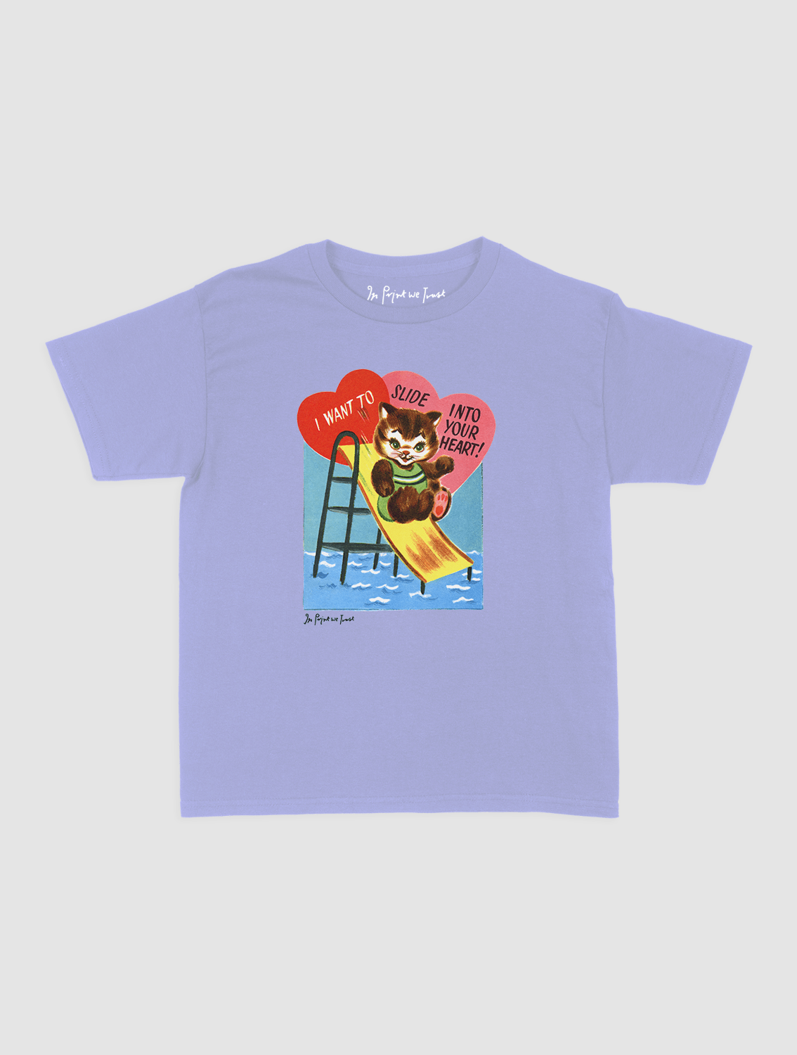 slide into your heart baby tee - In Print We Trust