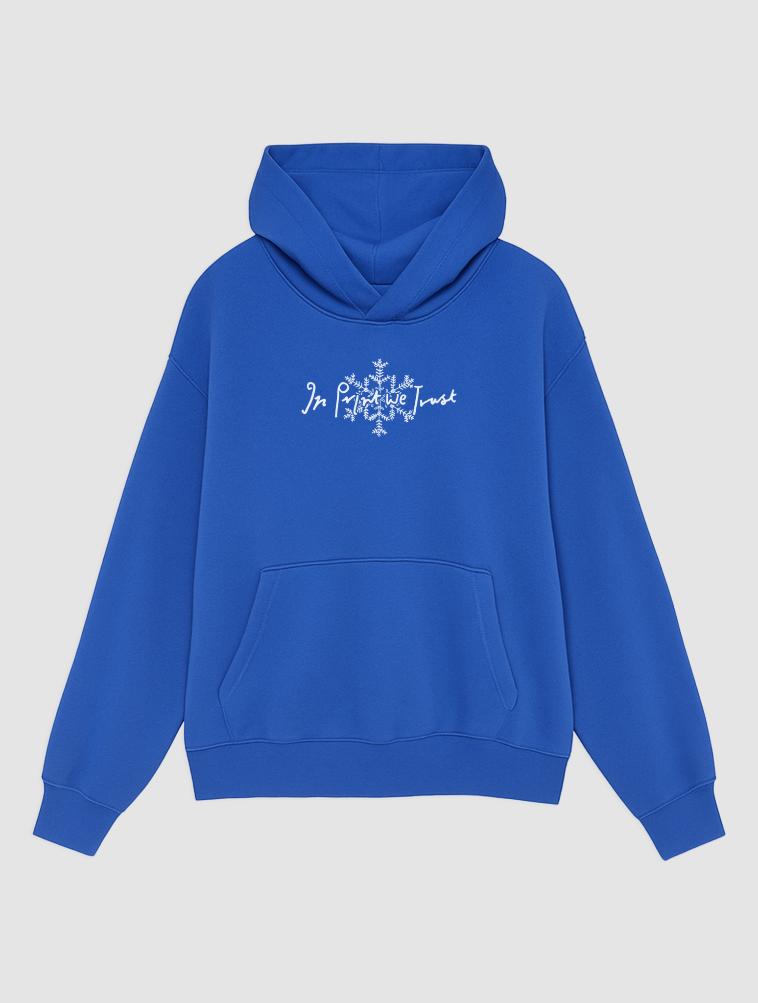 snowflake blue hoodie - In Print We Trust