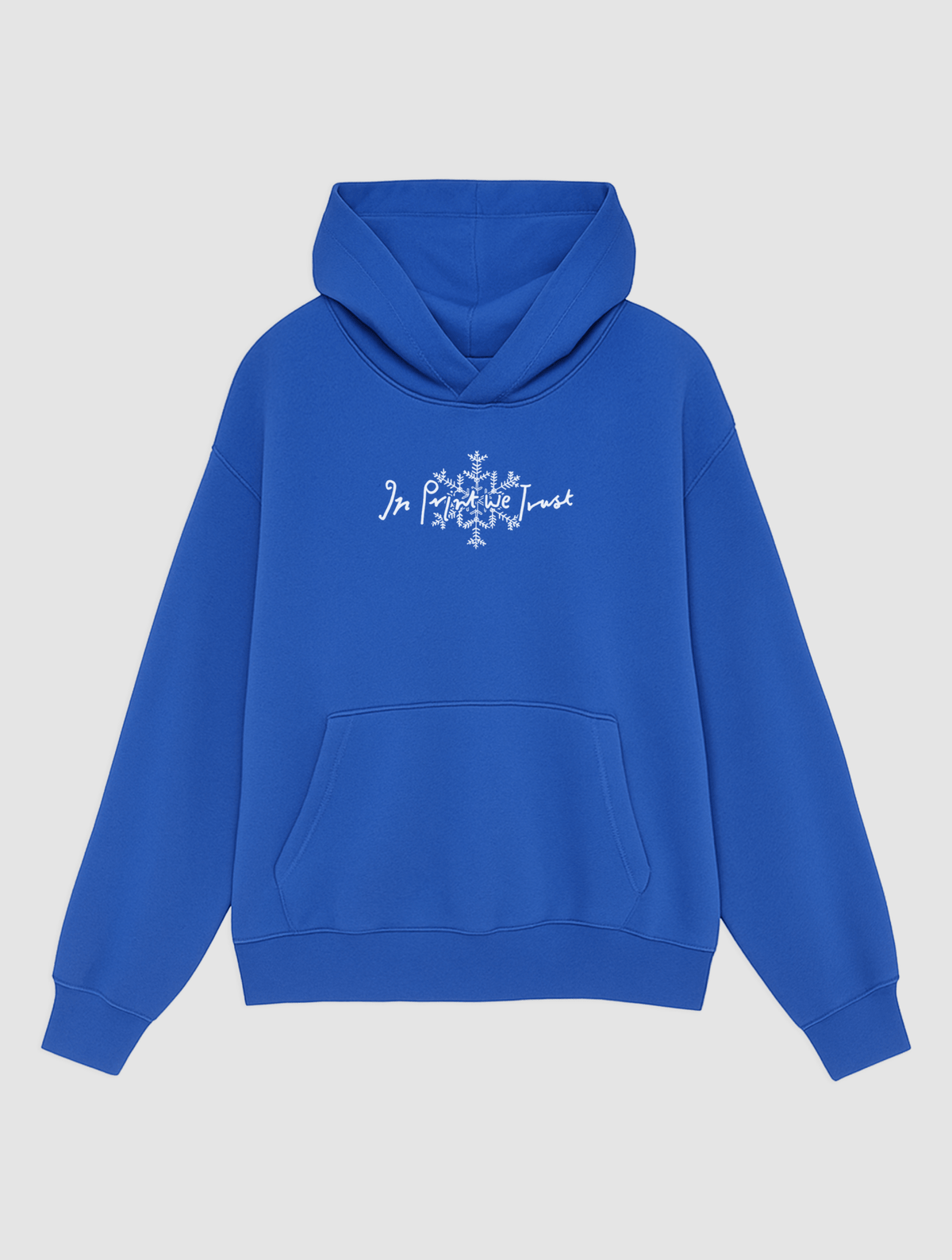 snowflake blue hoodie - In Print We Trust