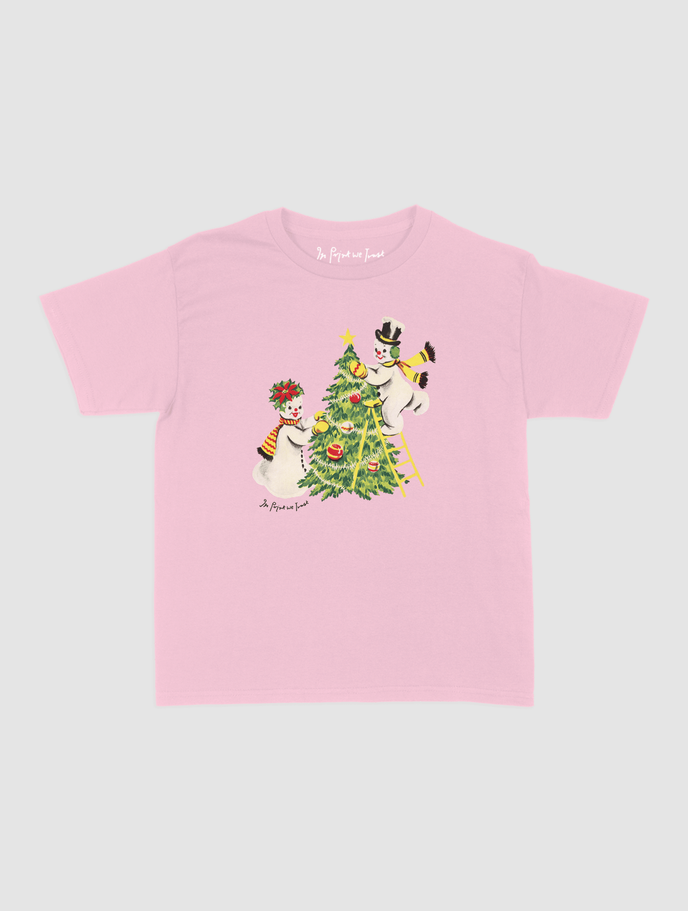 snowmen baby tee - In Print We Trust