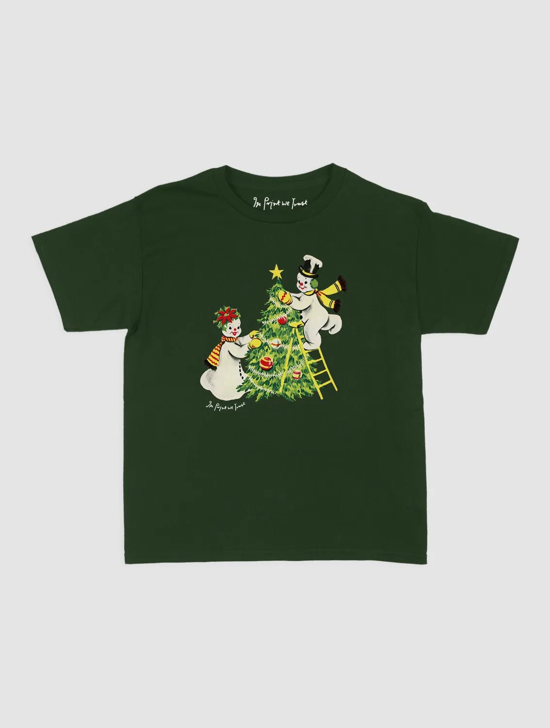 snowmen baby tee - In Print We Trust