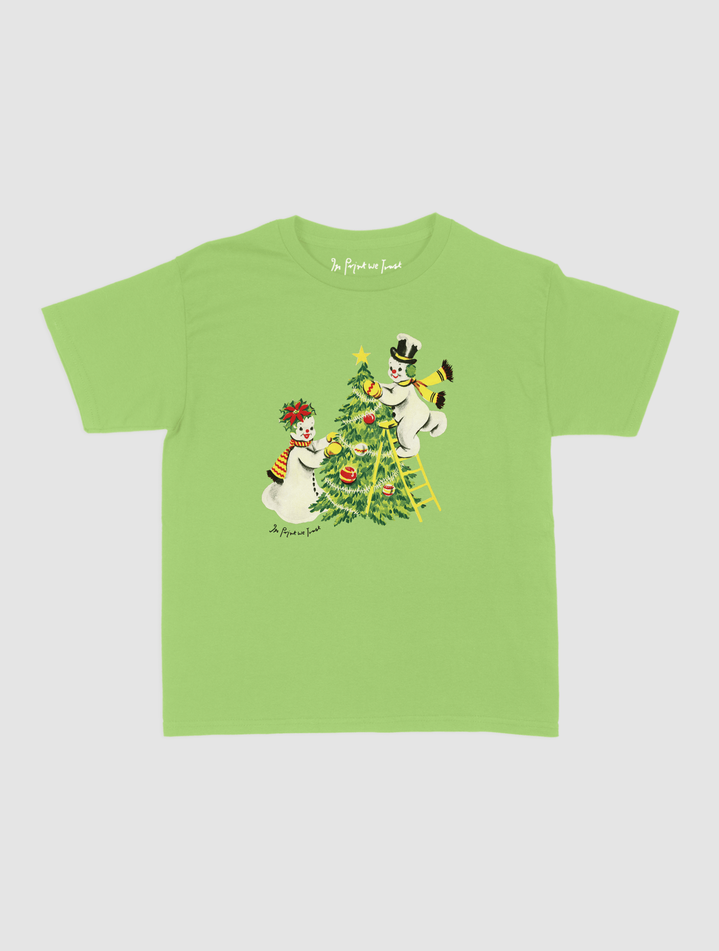 snowmen baby tee - In Print We Trust