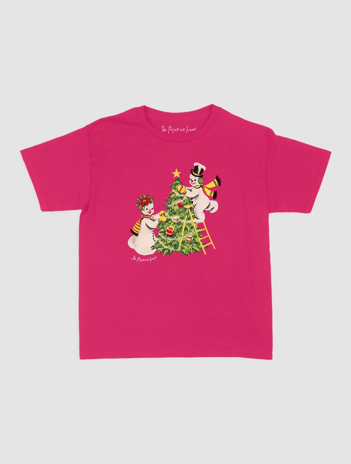 snowmen baby tee - In Print We Trust