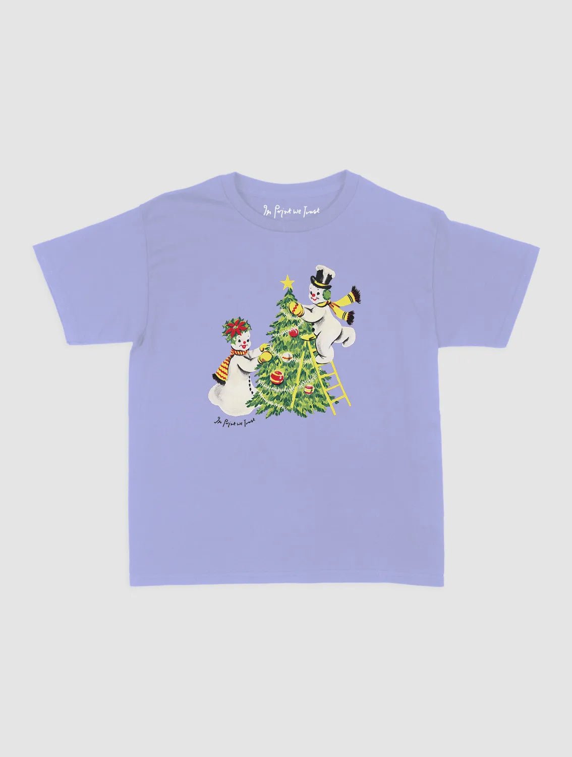 snowmen baby tee - In Print We Trust