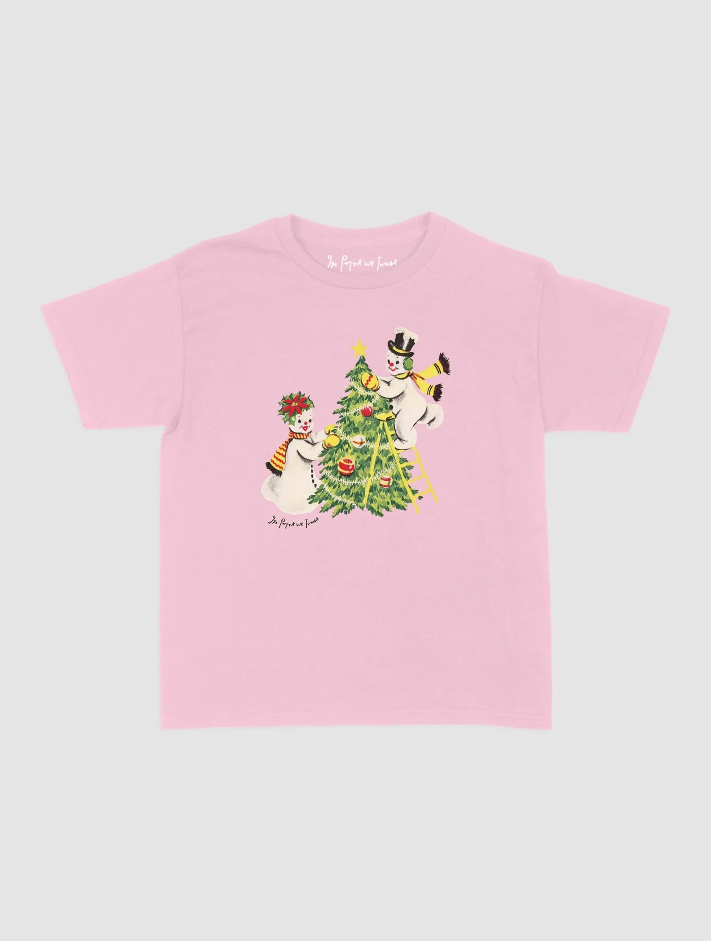 snowmen baby tee - In Print We Trust