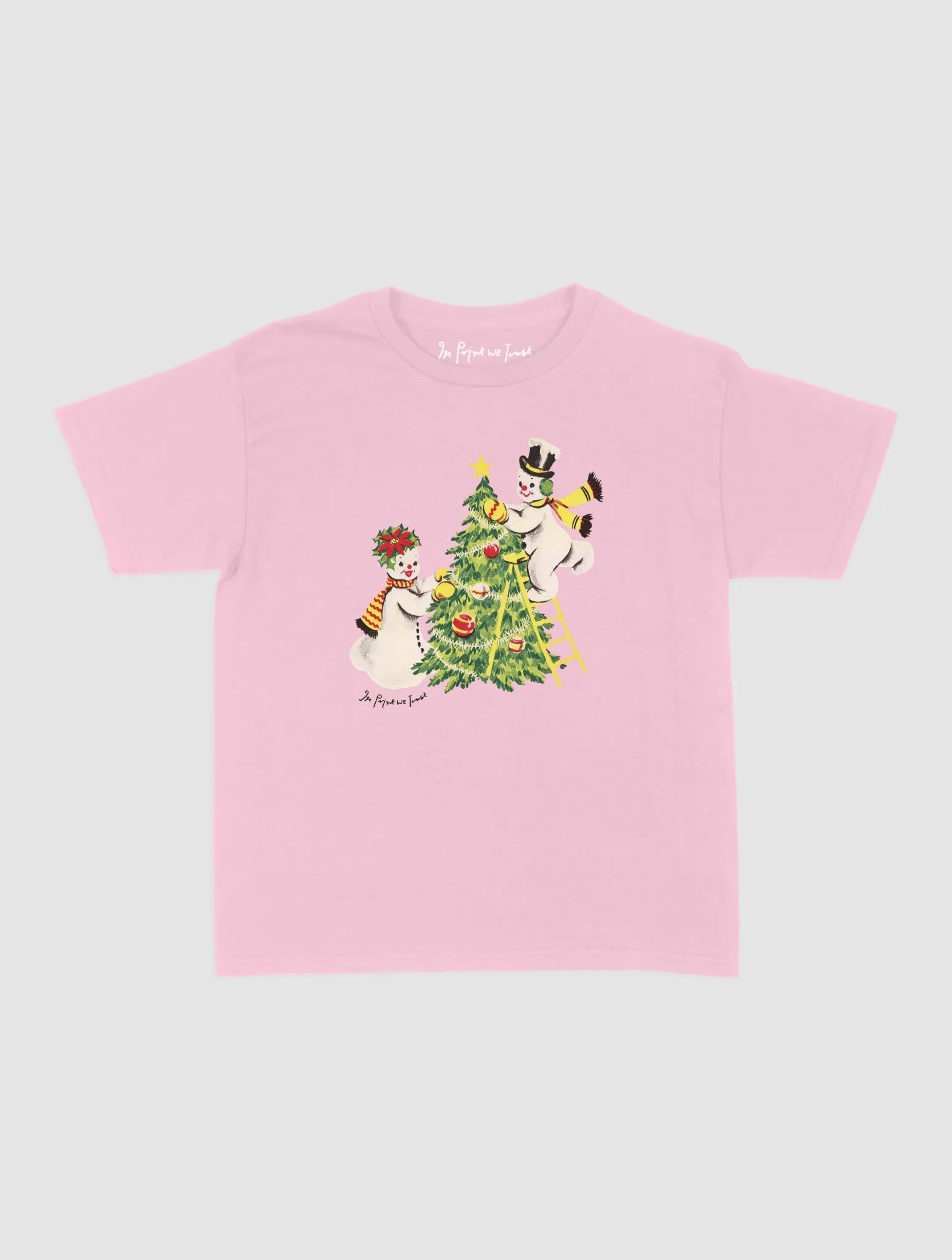 snowmen baby tee - In Print We Trust