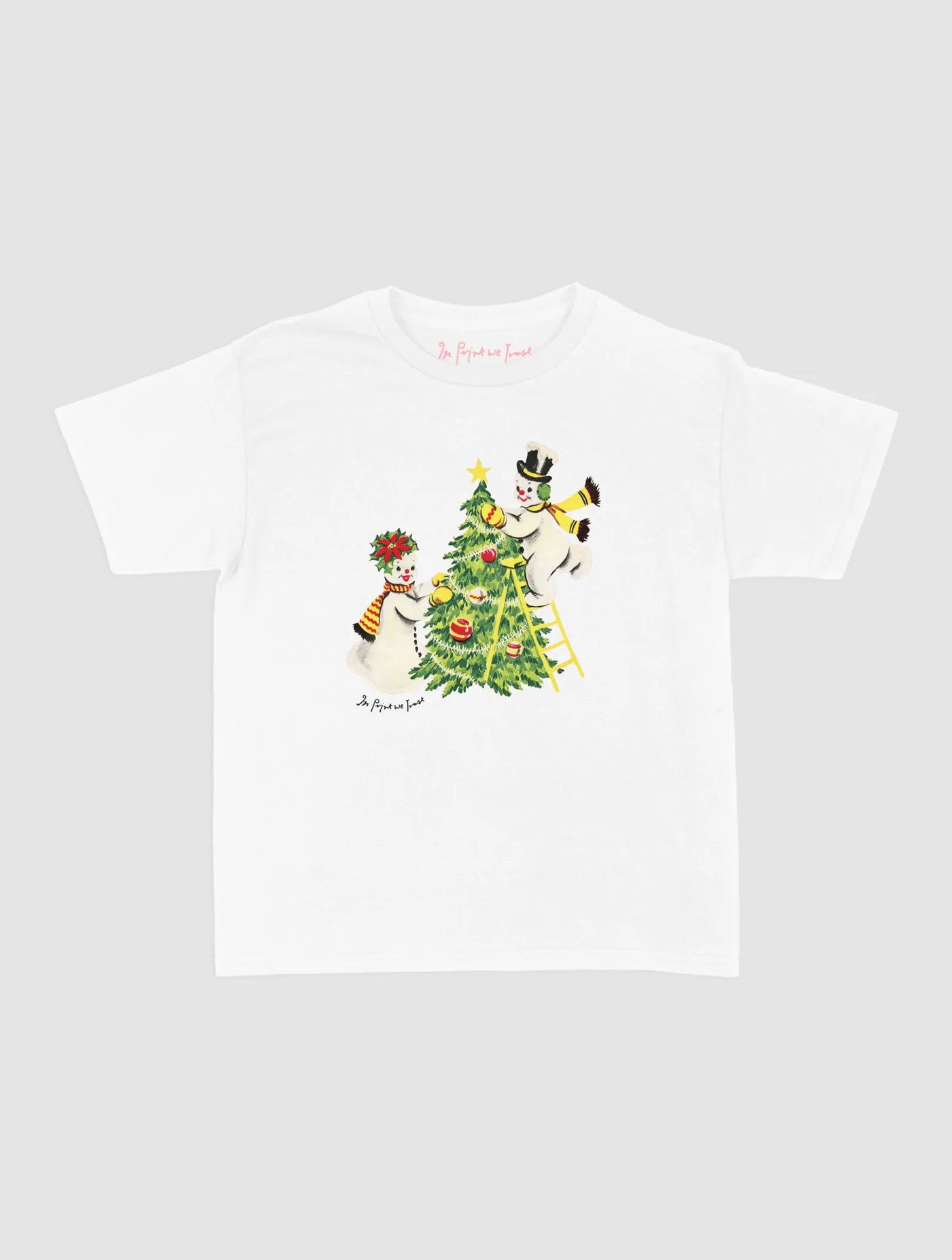 snowmen baby tee - In Print We Trust