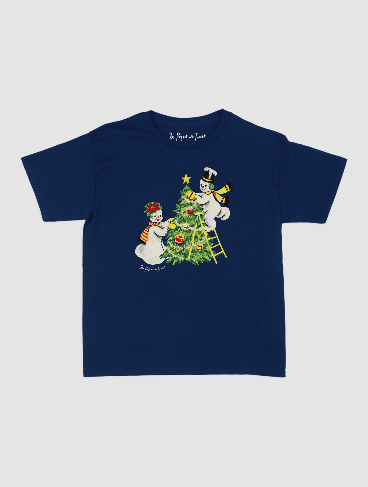 snowmen baby tee - In Print We Trust