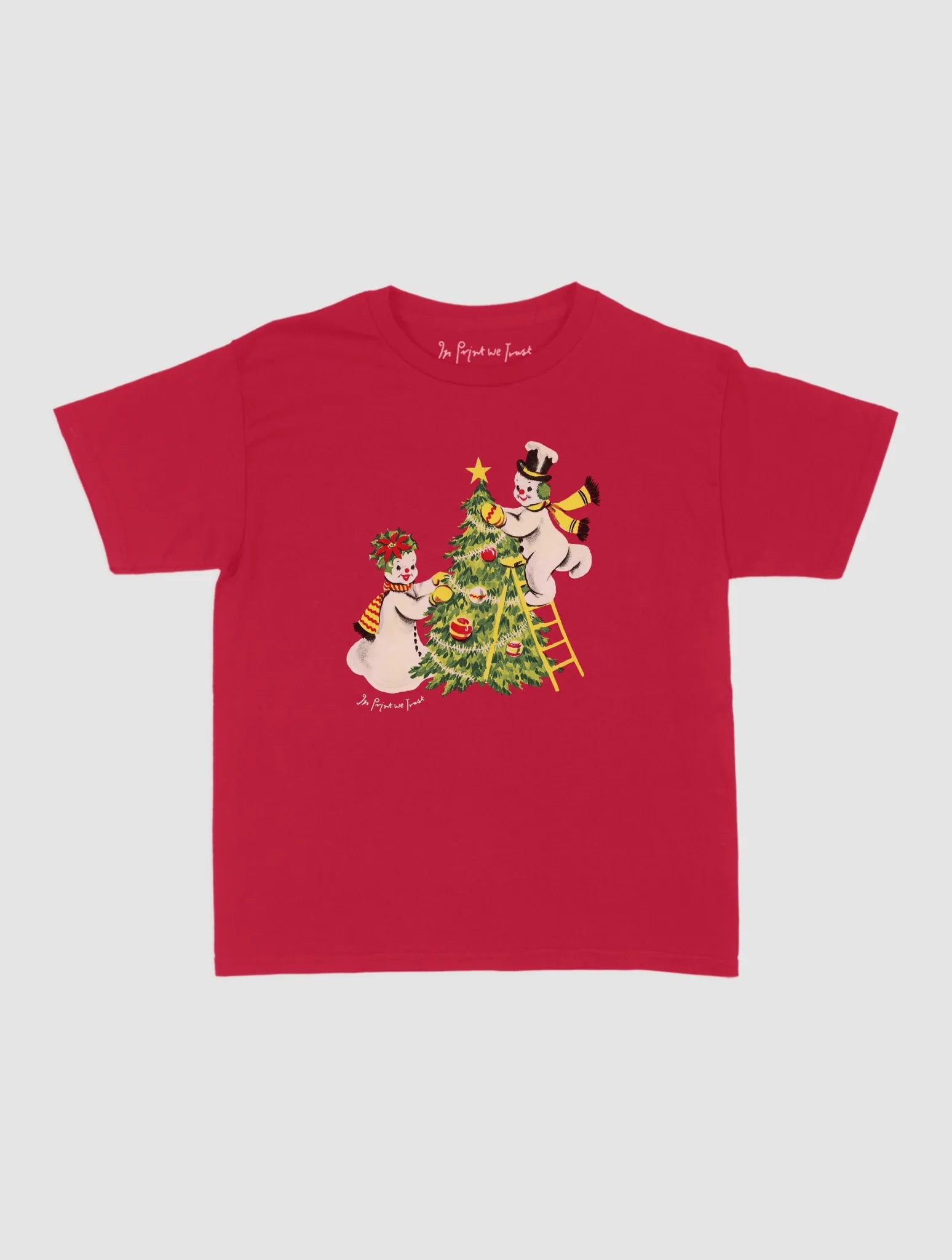 snowmen baby tee - In Print We Trust