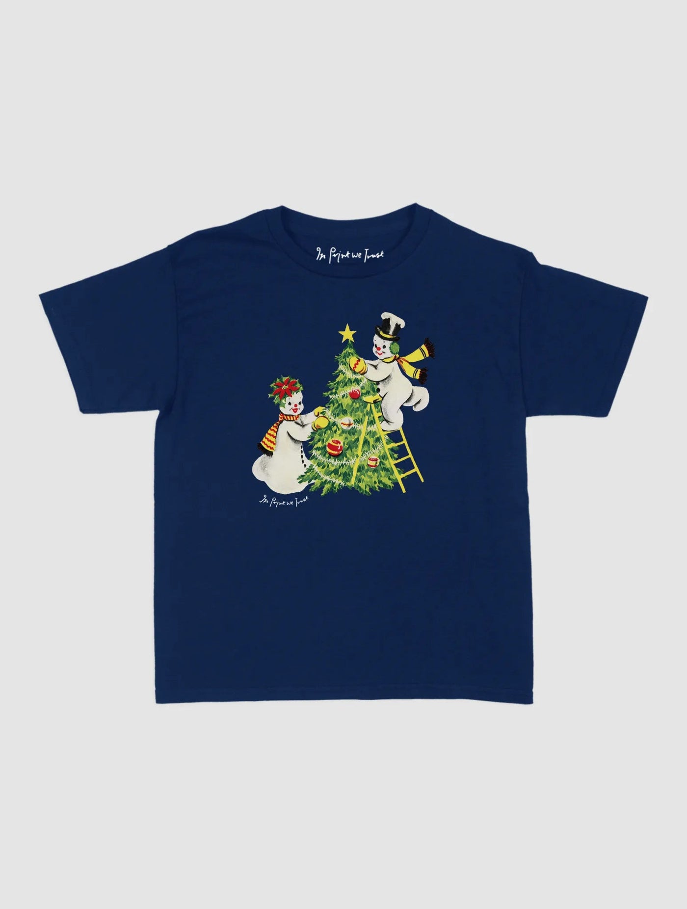 snowmen baby tee - In Print We Trust