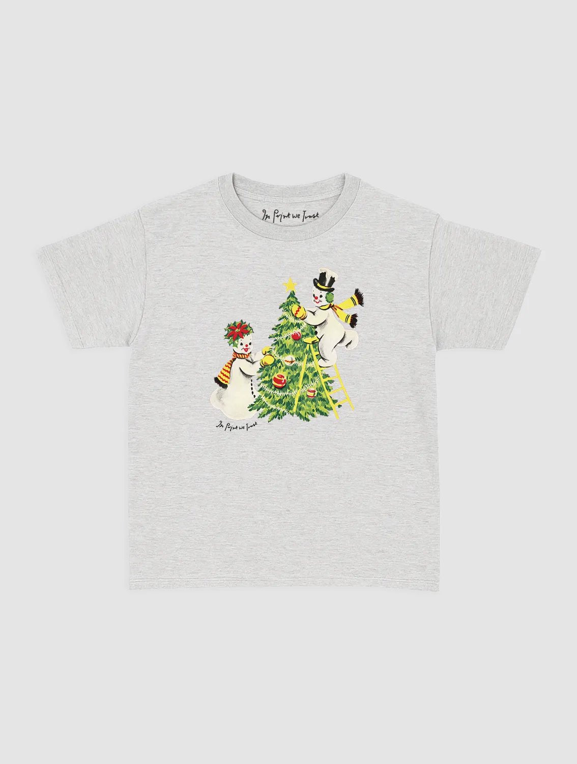 snowmen baby tee - In Print We Trust