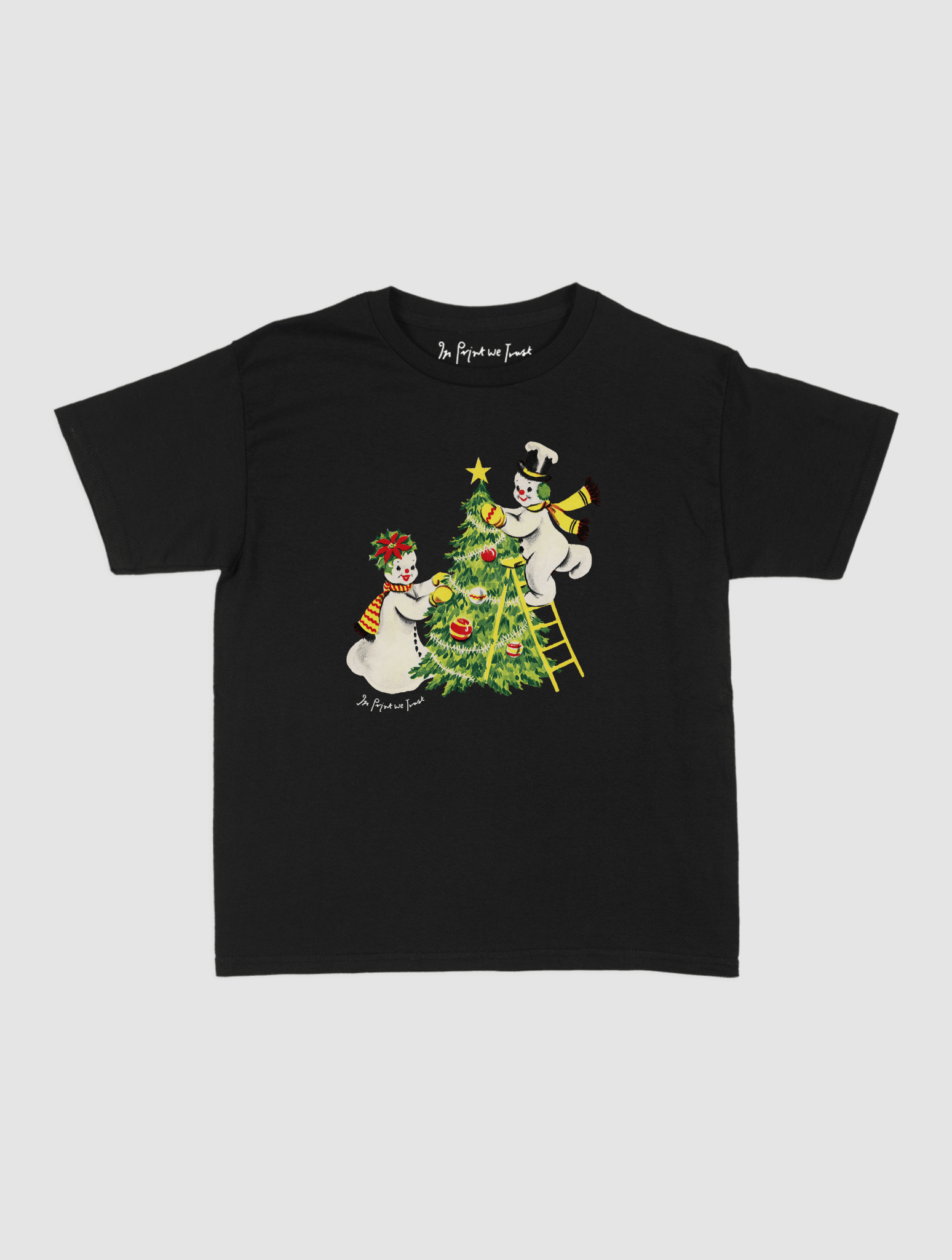 snowmen baby tee - In Print We Trust