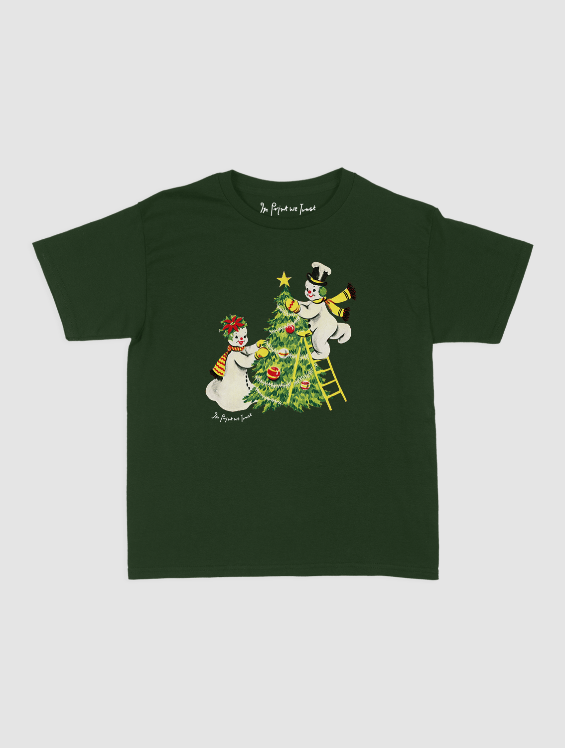snowmen baby tee - In Print We Trust
