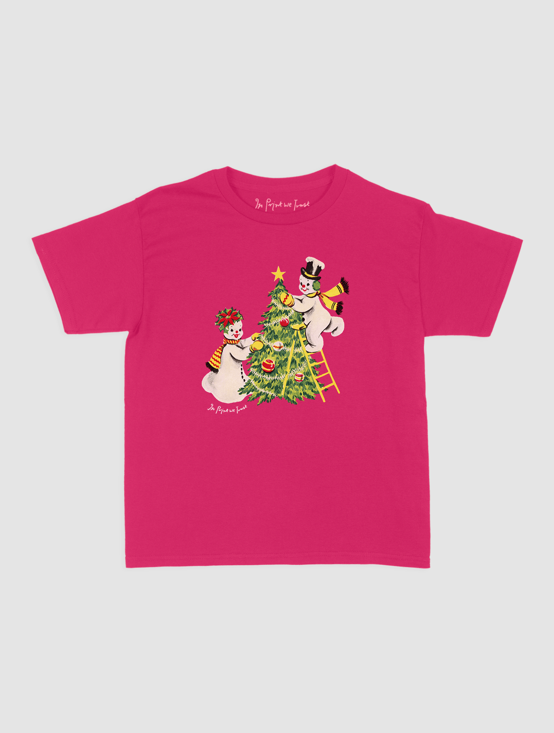 snowmen baby tee - In Print We Trust