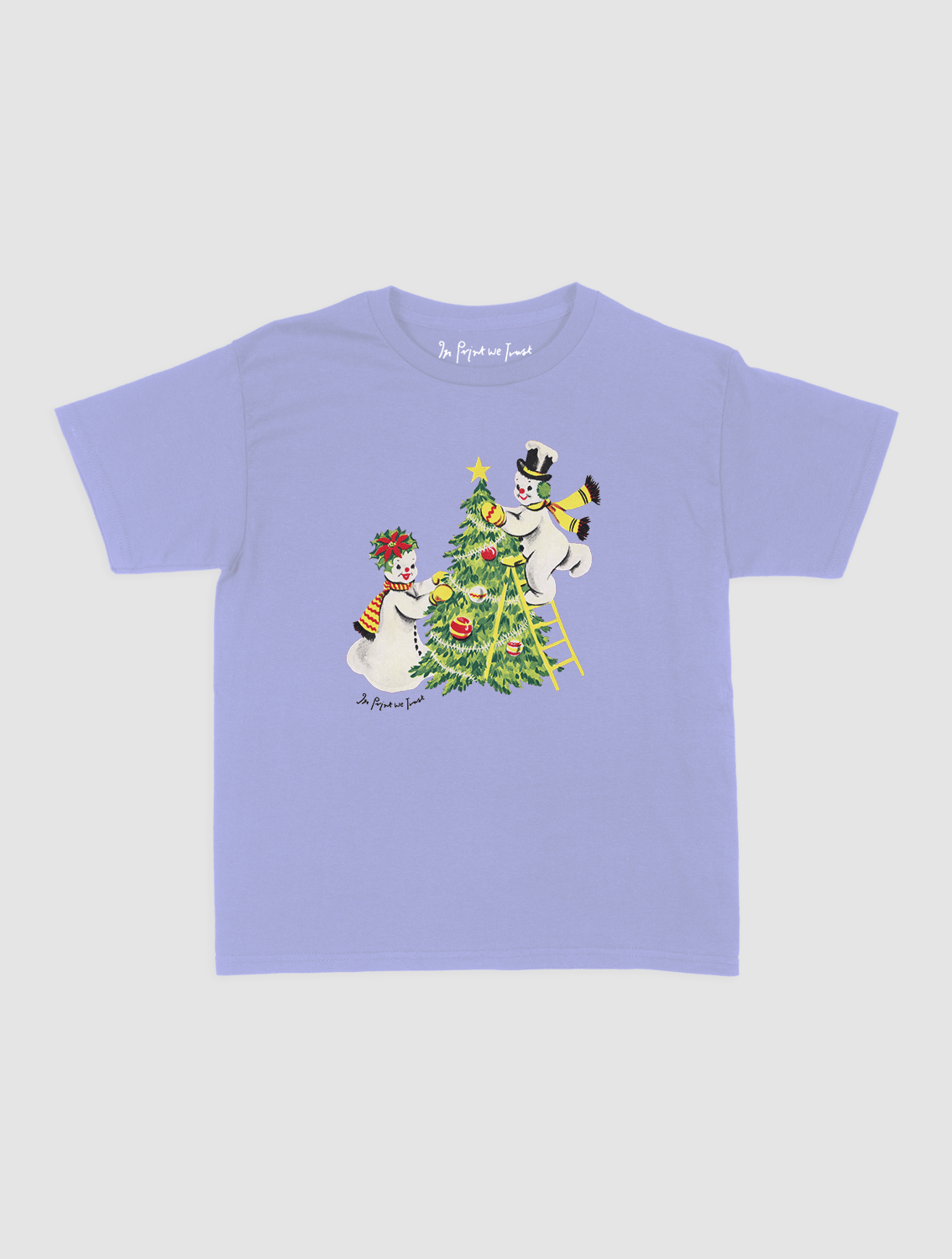 snowmen baby tee - In Print We Trust