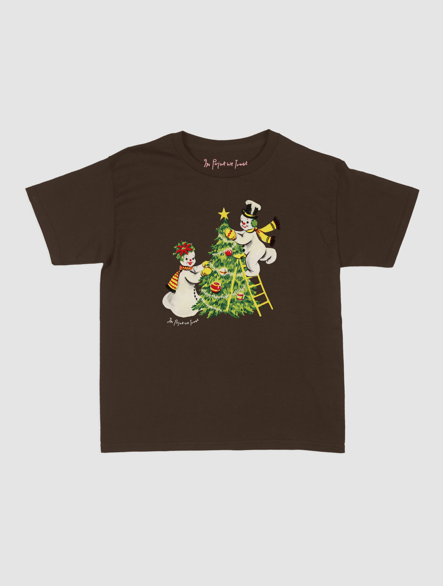 snowmen baby tee - In Print We Trust