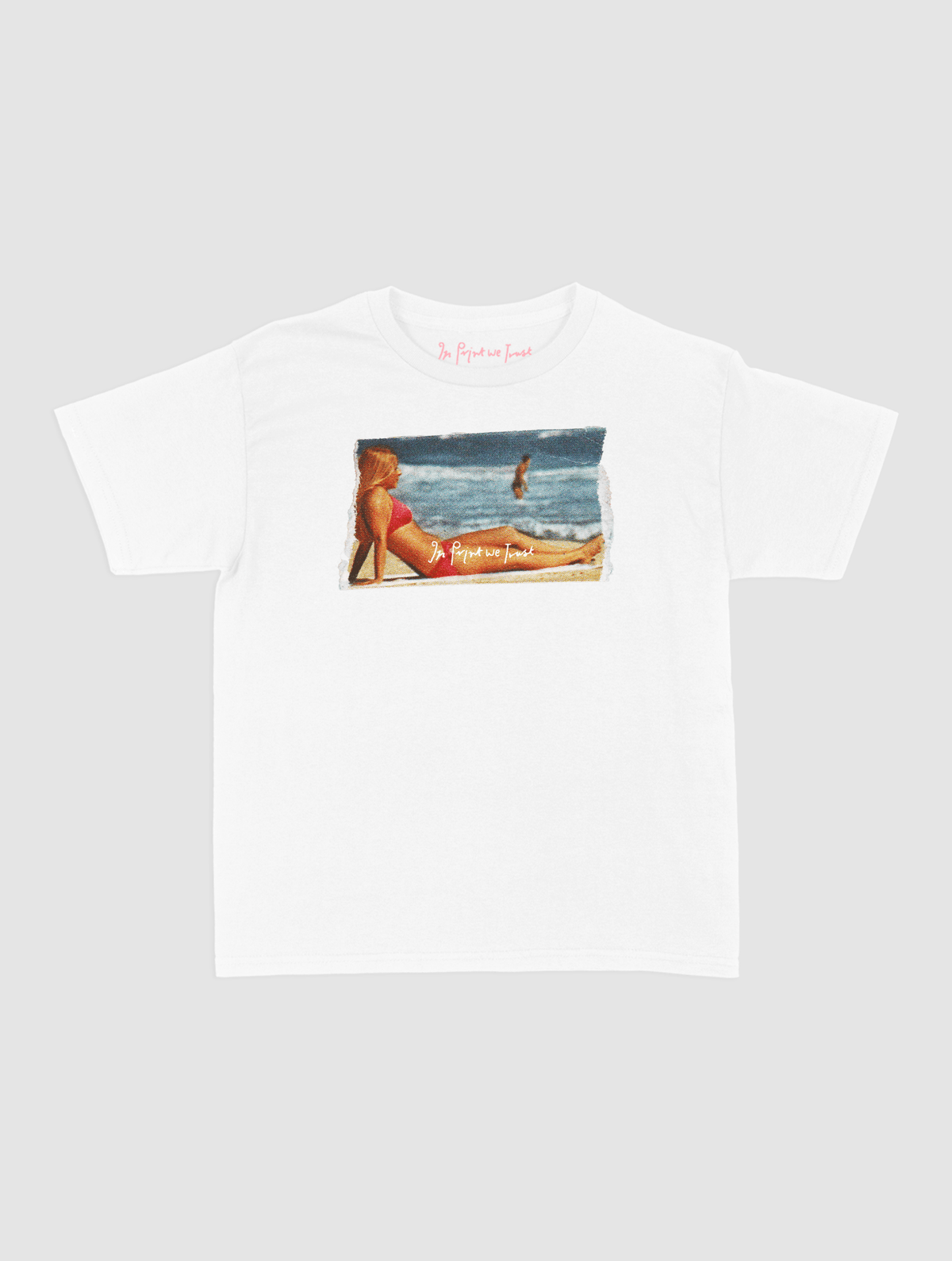 soaking it up baby tee - In Print We Trust