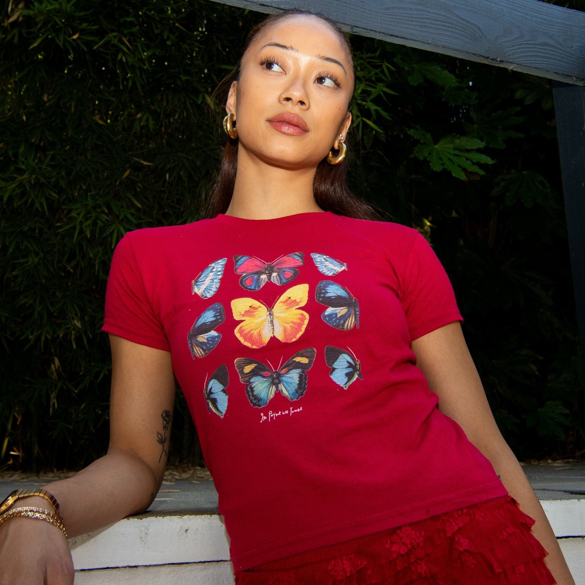 social butterfly baby tee - In Print We Trust