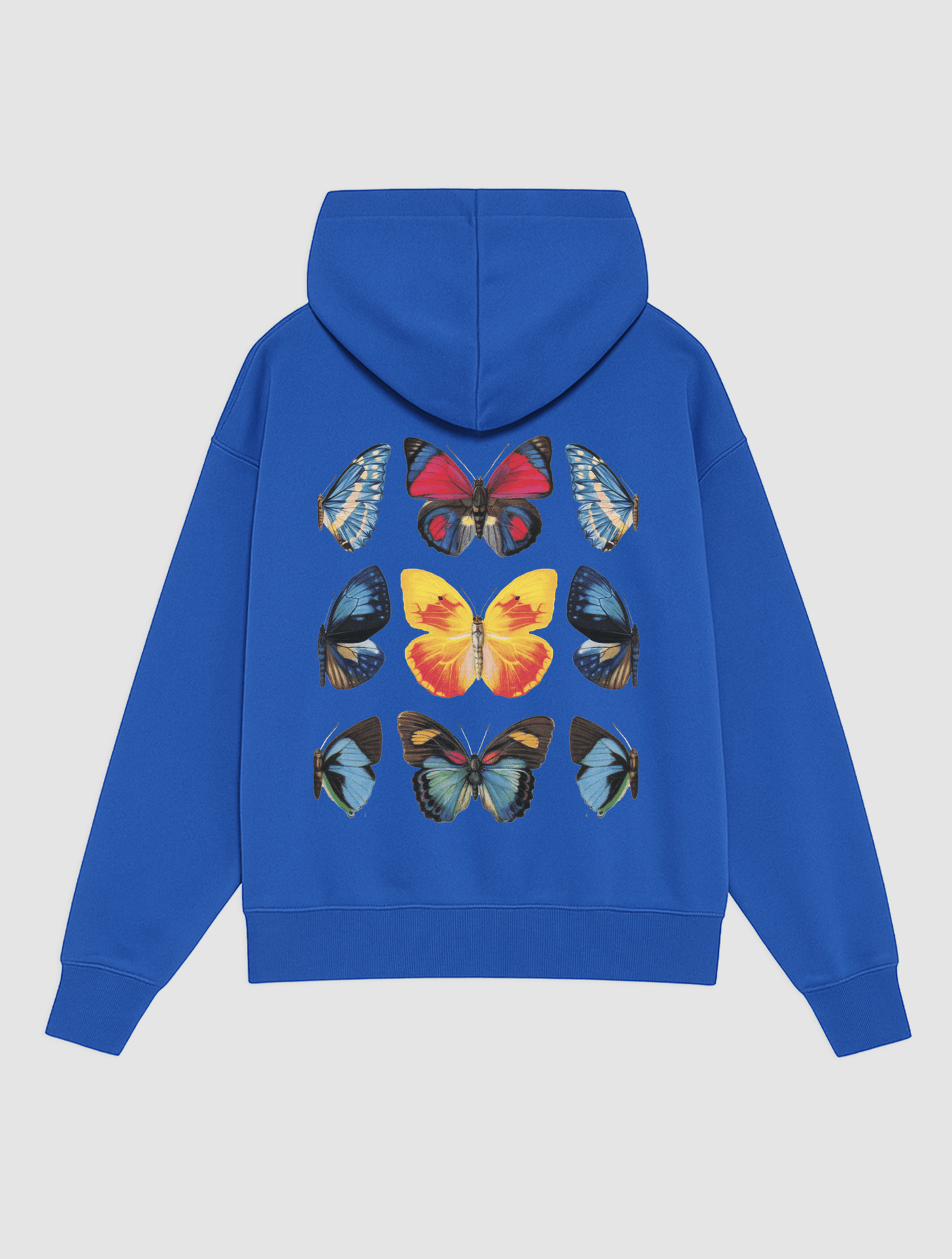 social butterfly blue hoodie - In Print We Trust