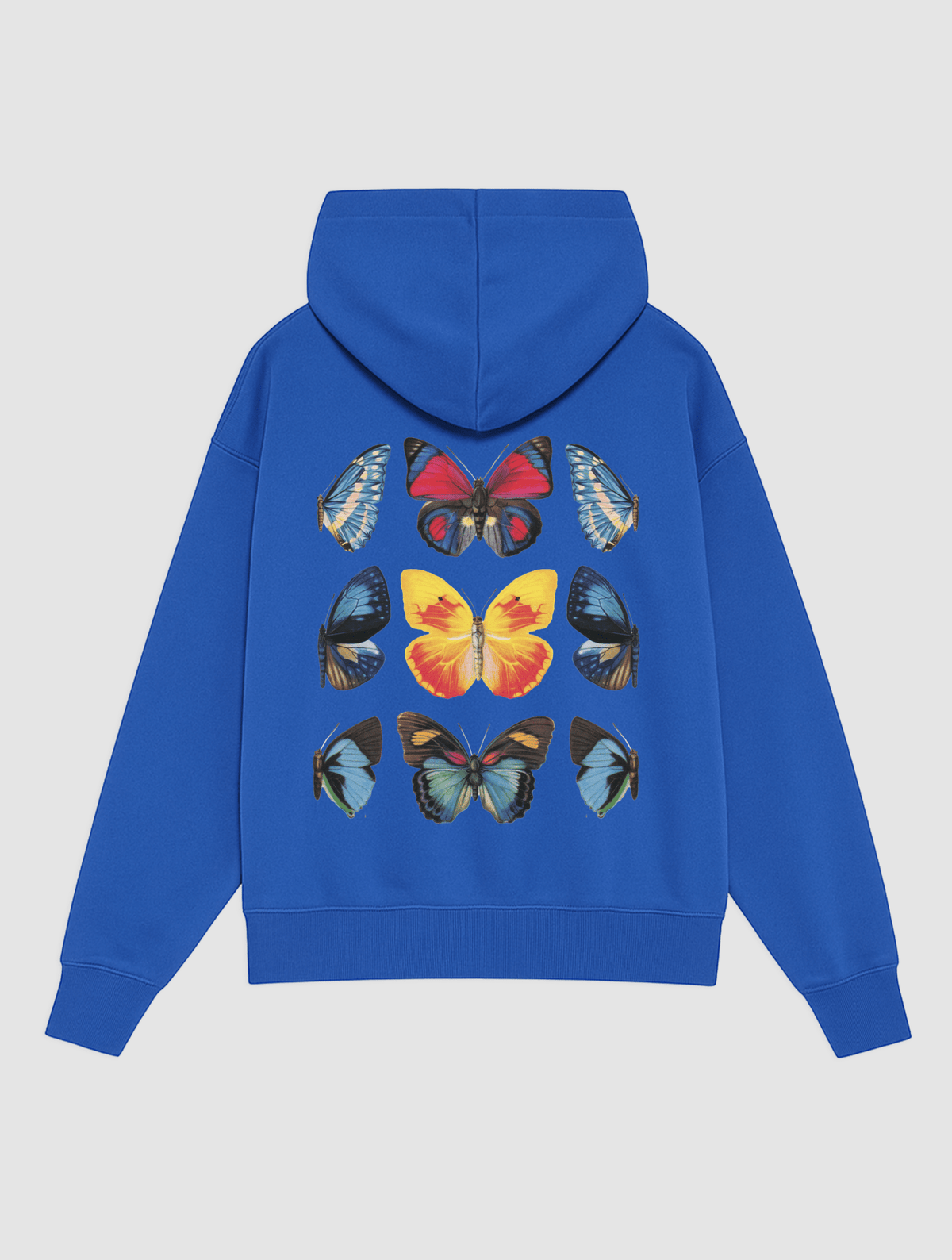 social butterfly blue hoodie - In Print We Trust