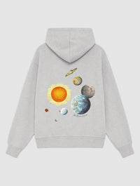 solar system grey hoodie - In Print We Trust