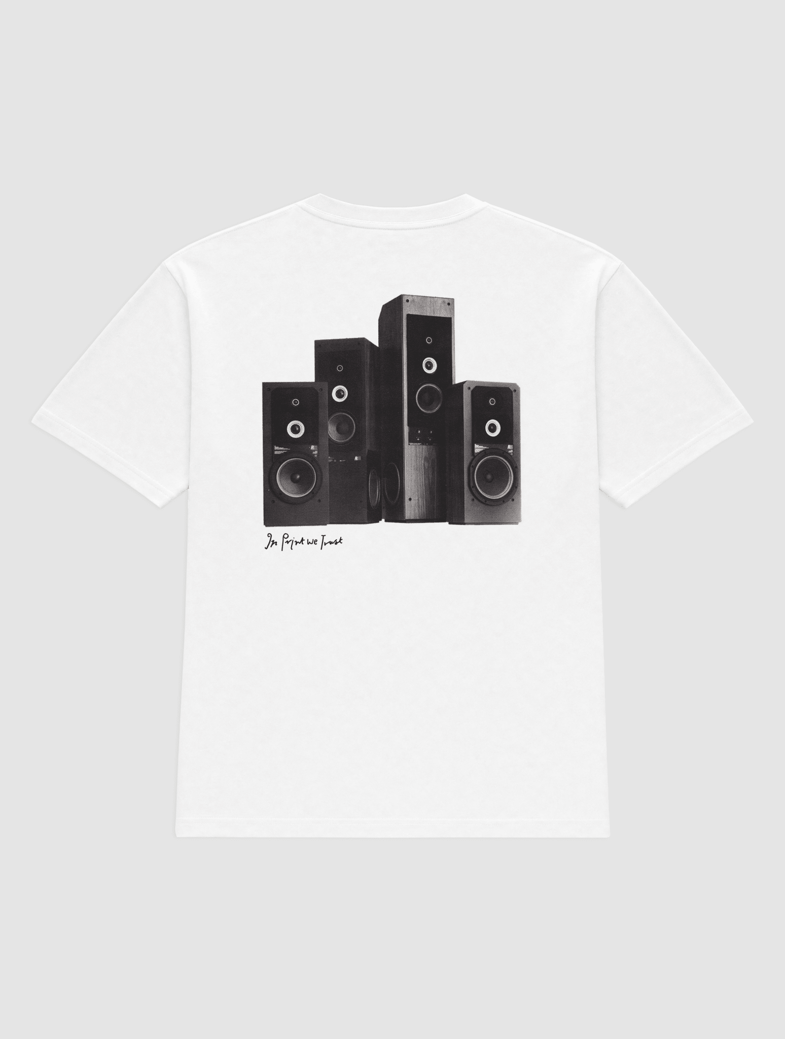 sound system heavyweight tee - In Print We Trust