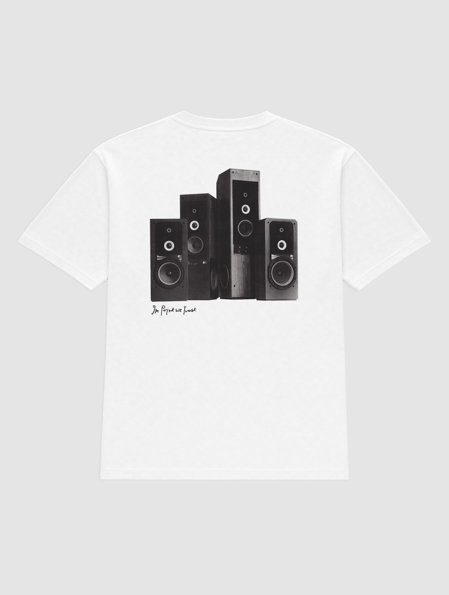 sound system heavyweight tee - In Print We Trust