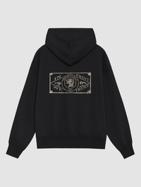stamp black hoodie - In Print We Trust