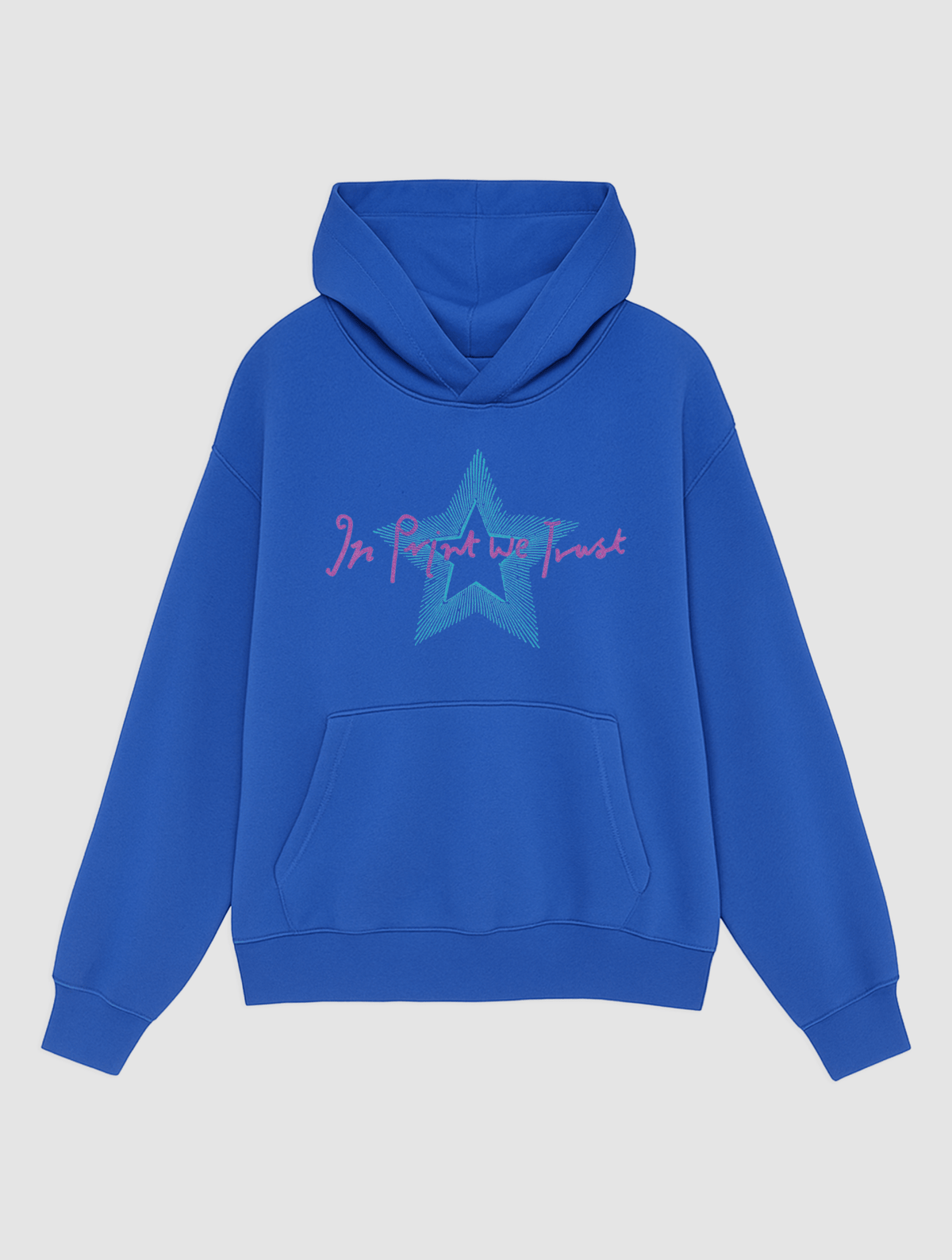 star blue hoodie - In Print We Trust