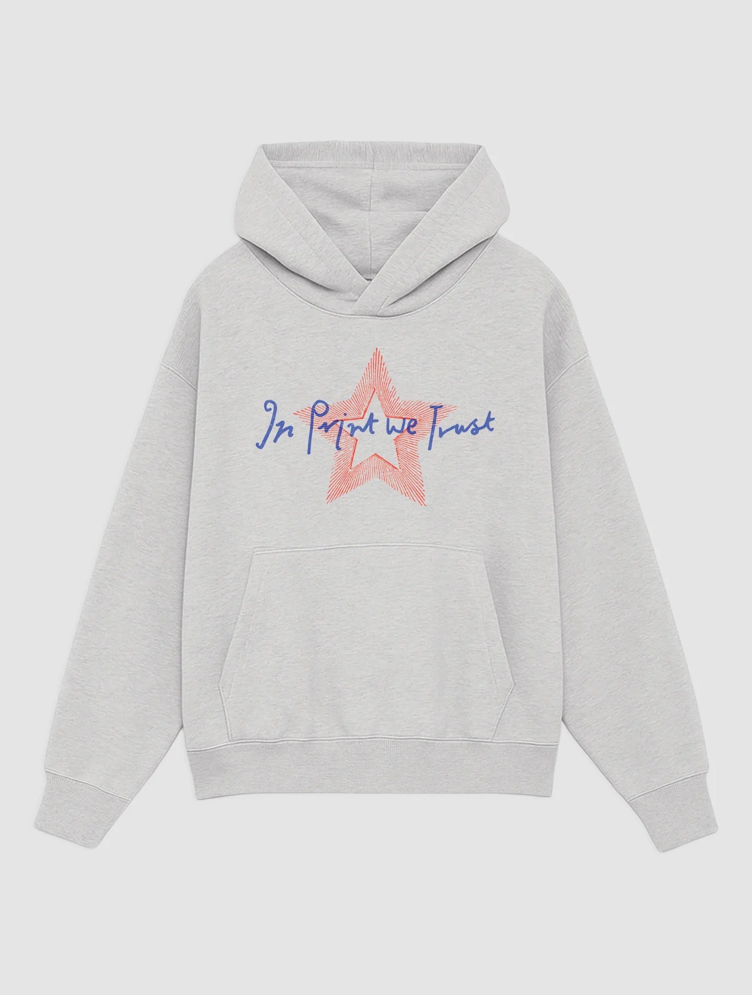 star grey hoodie - In Print We Trust