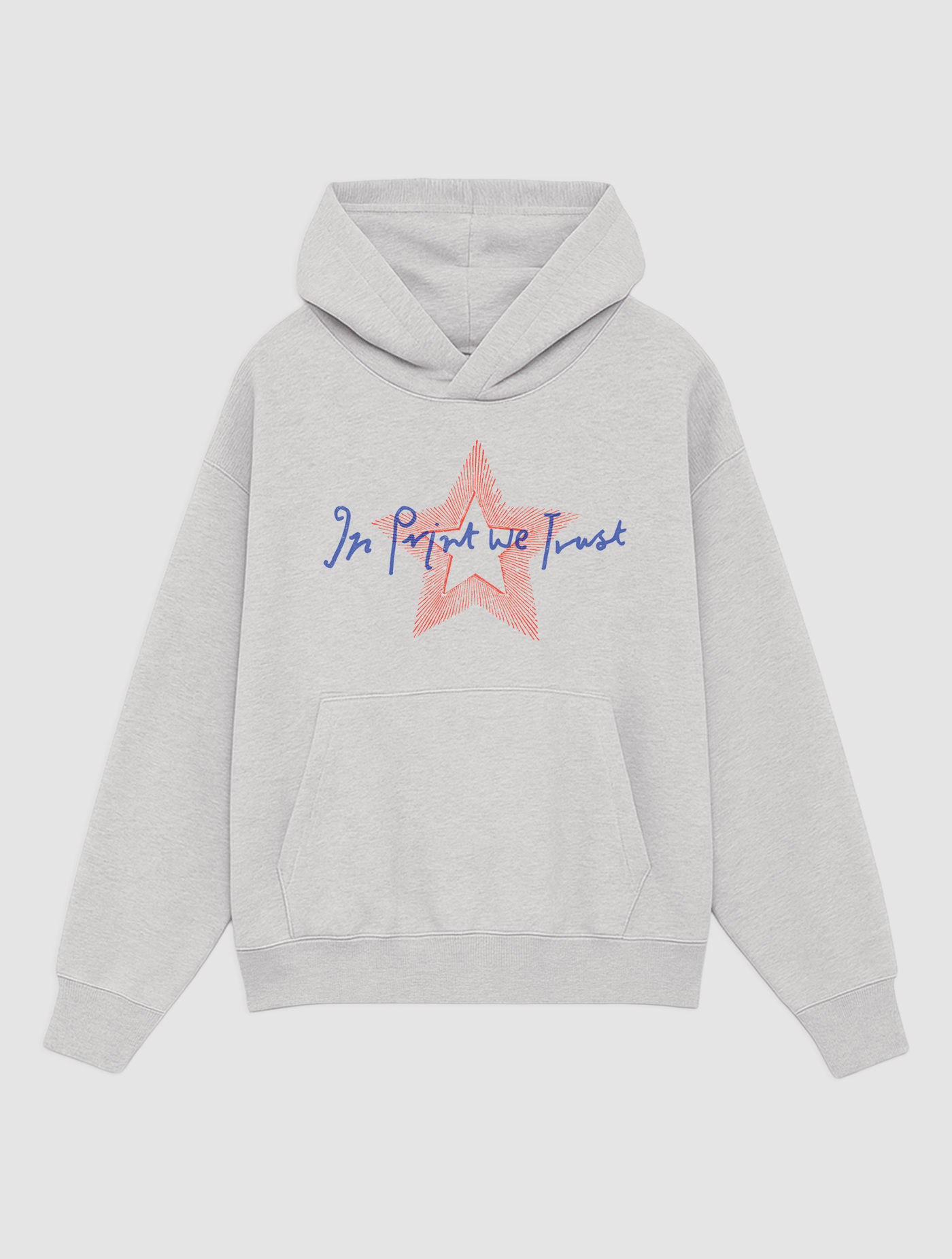star grey hoodie - In Print We Trust
