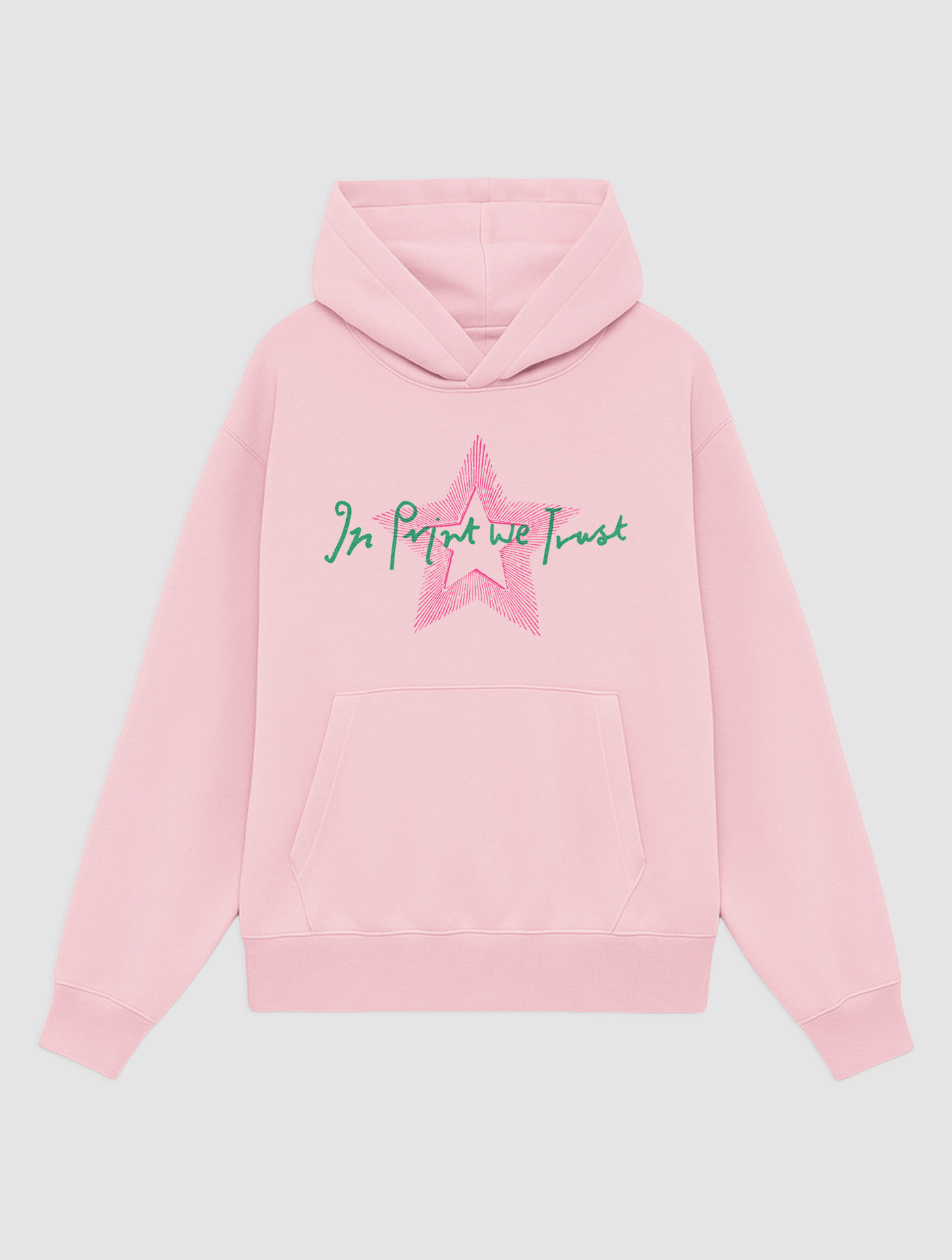 star pink hoodie - In Print We Trust