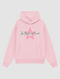 star pink hoodie - In Print We Trust