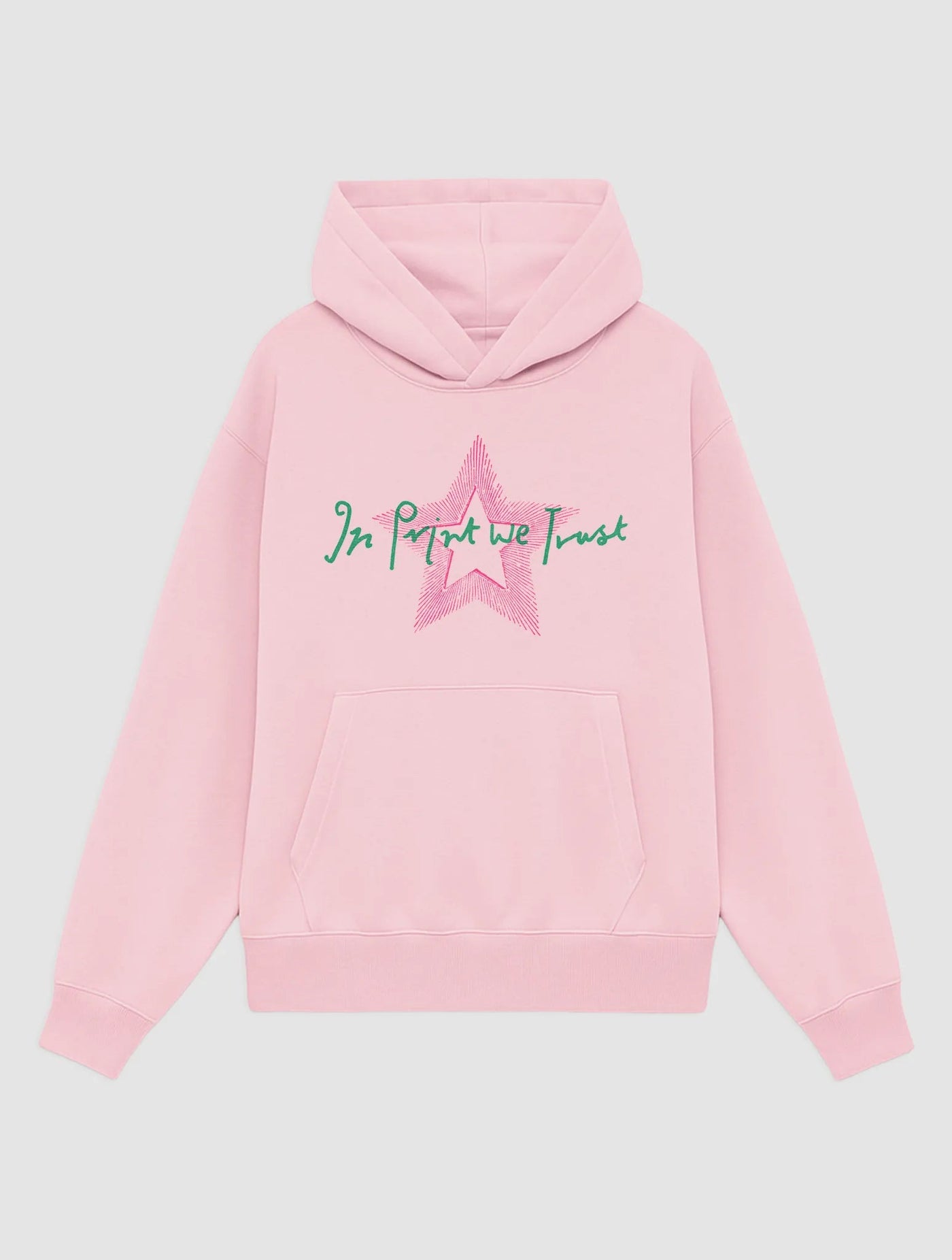 star pink hoodie - In Print We Trust