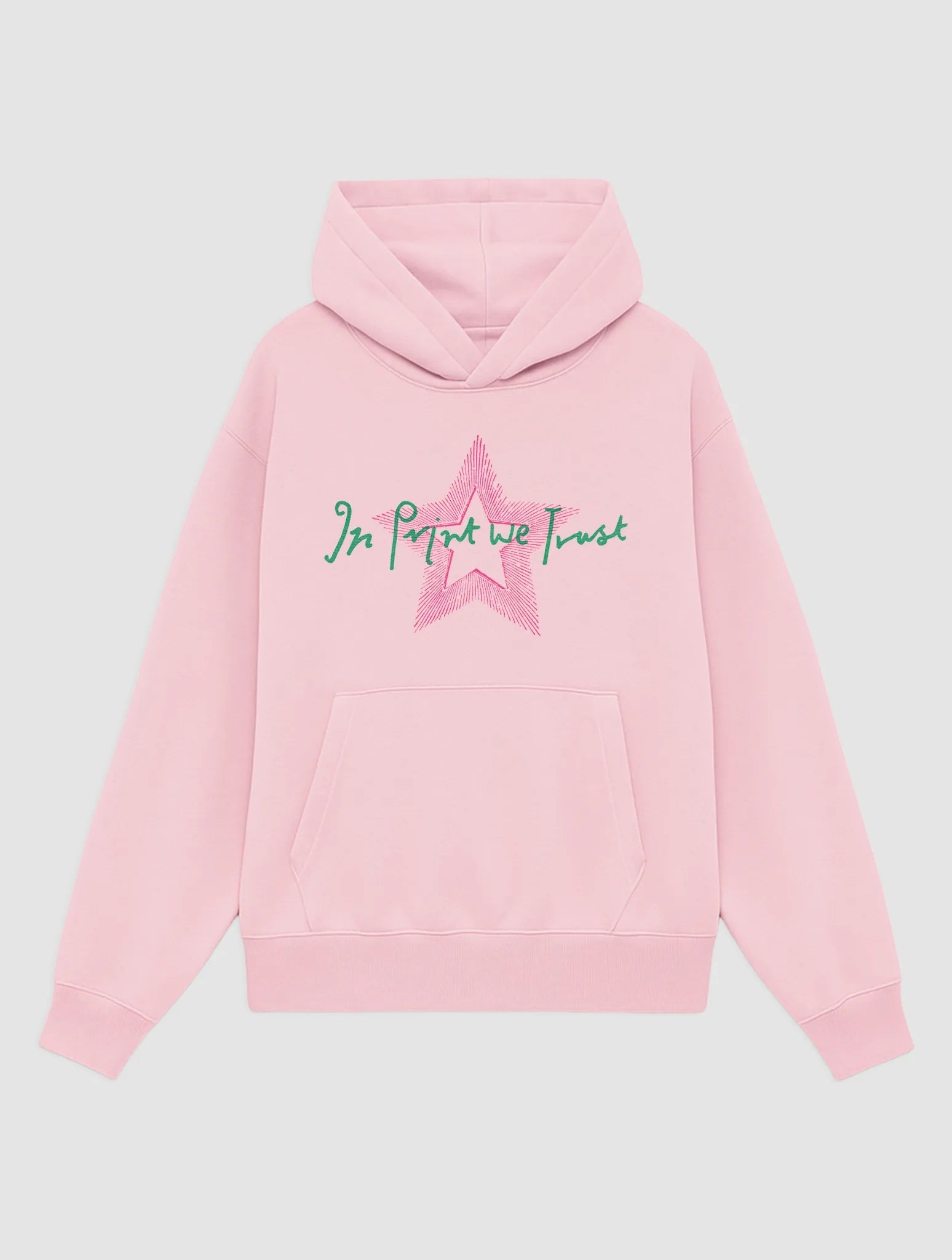 star pink hoodie - In Print We Trust