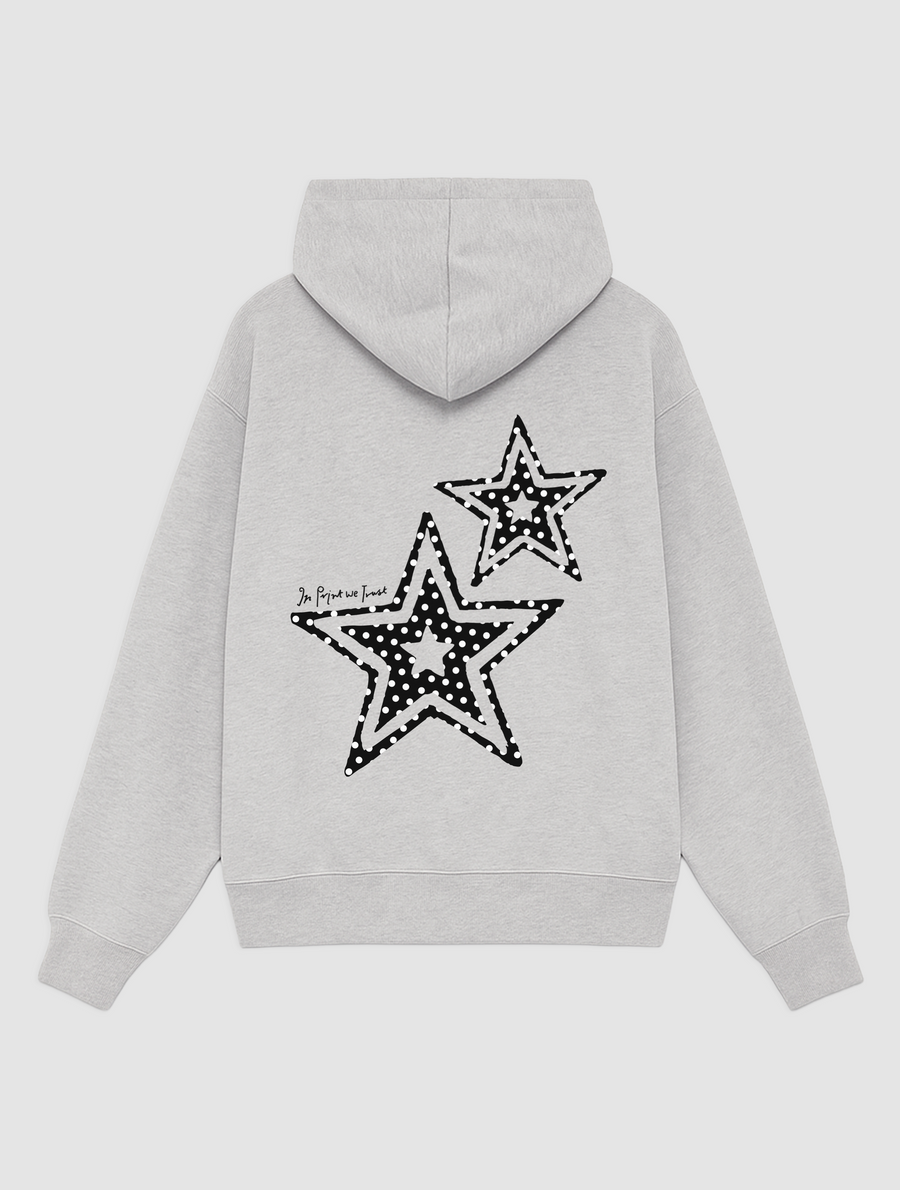 Grauer Kapuzenpullover „Designed in London“