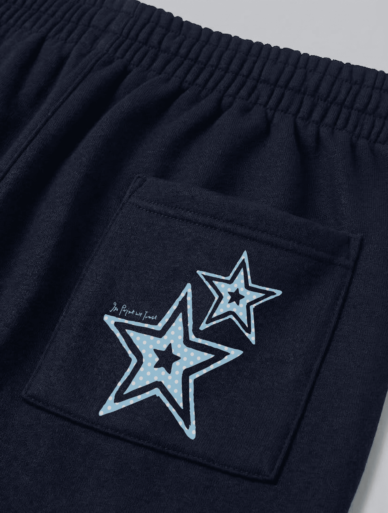 starstruck navy sweatpants - In Print We Trust