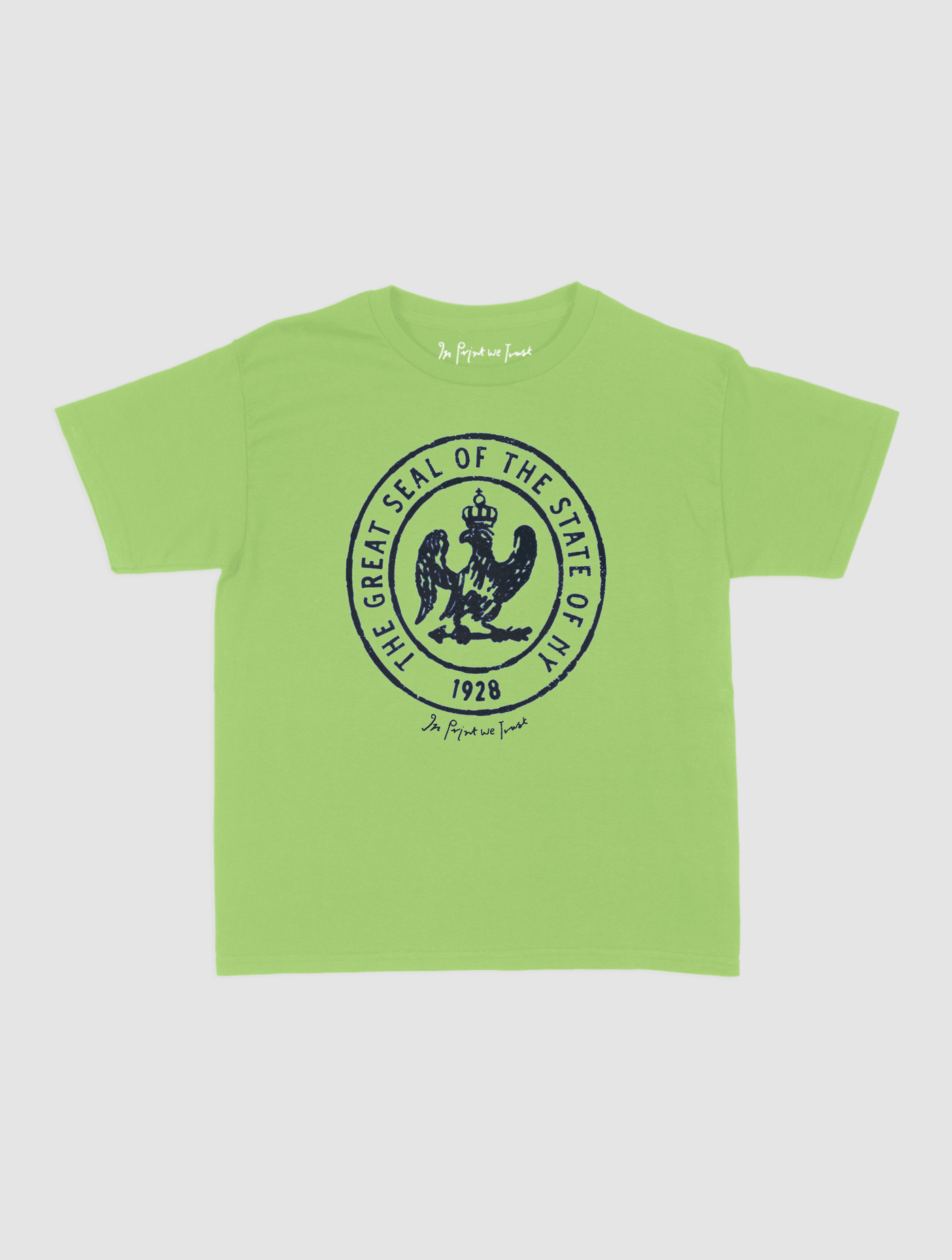 state of NY baby tee - In Print We Trust