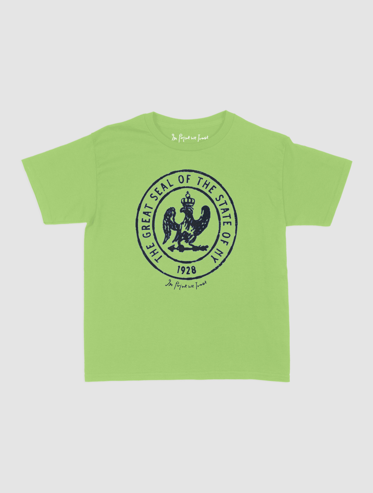 state of NY baby tee - In Print We Trust