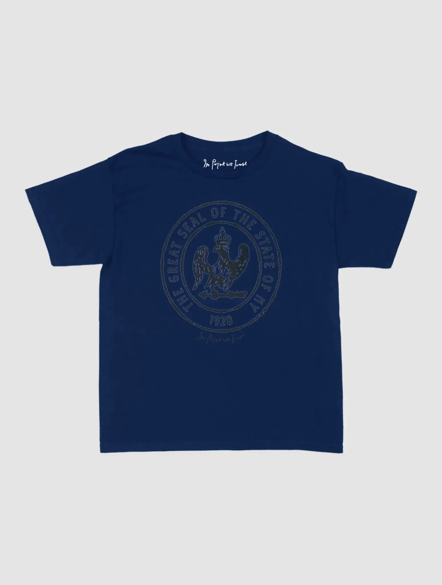 state of NY baby tee - In Print We Trust