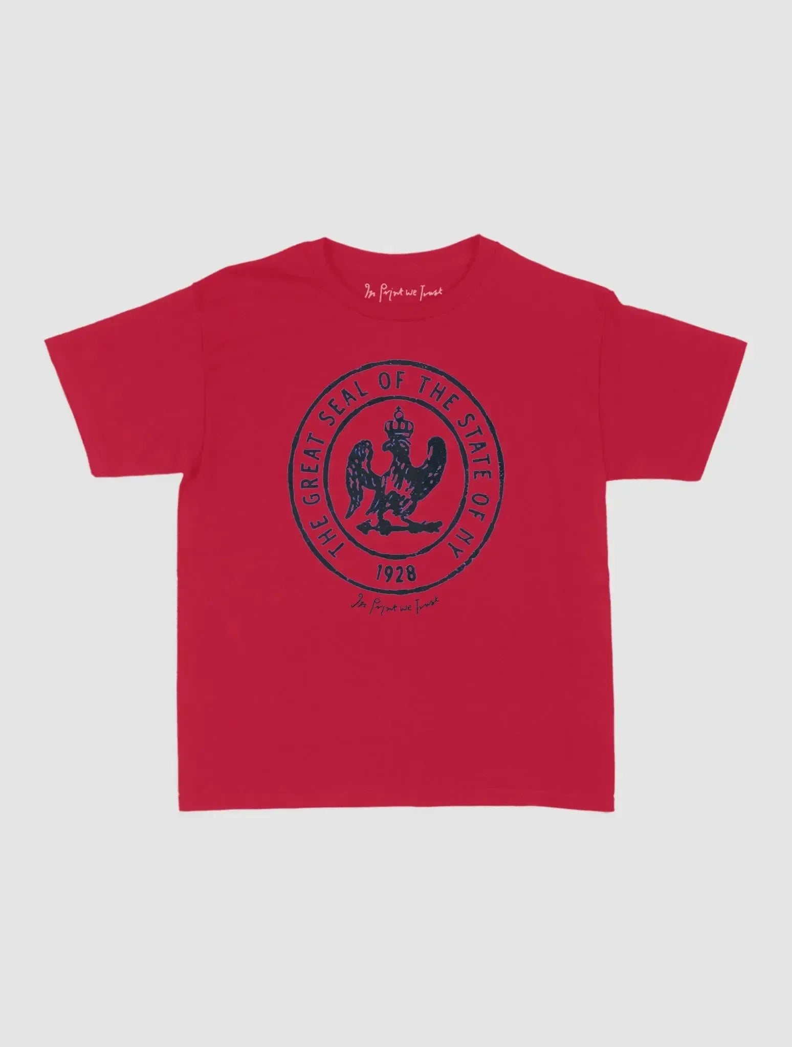 state of NY baby tee - In Print We Trust