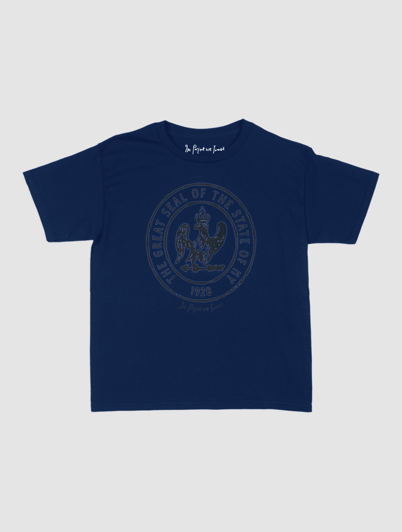 state of NY baby tee - In Print We Trust
