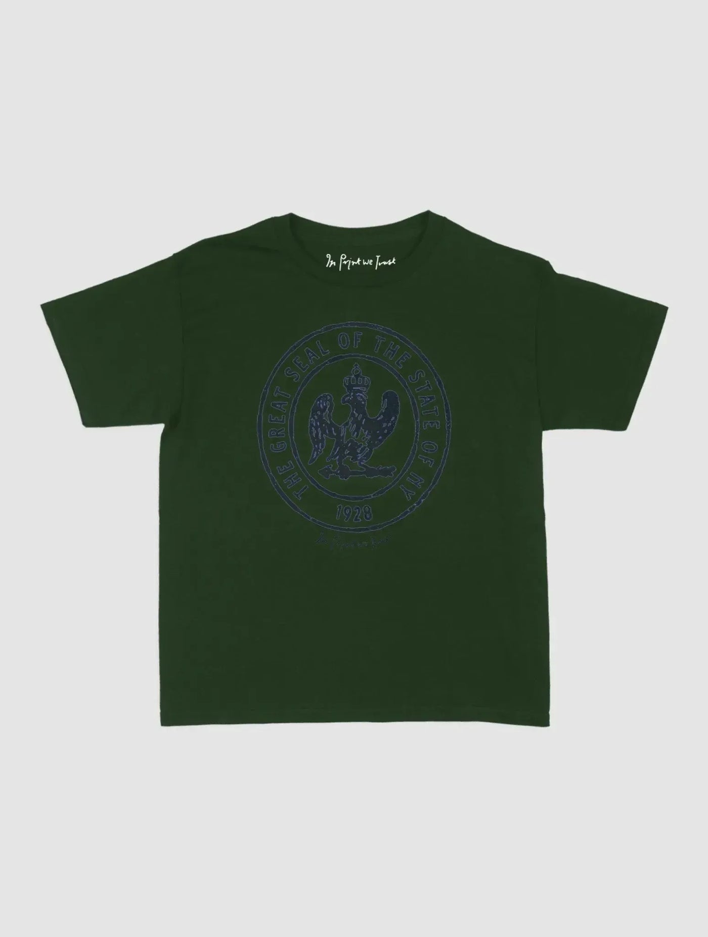state of NY baby tee - In Print We Trust