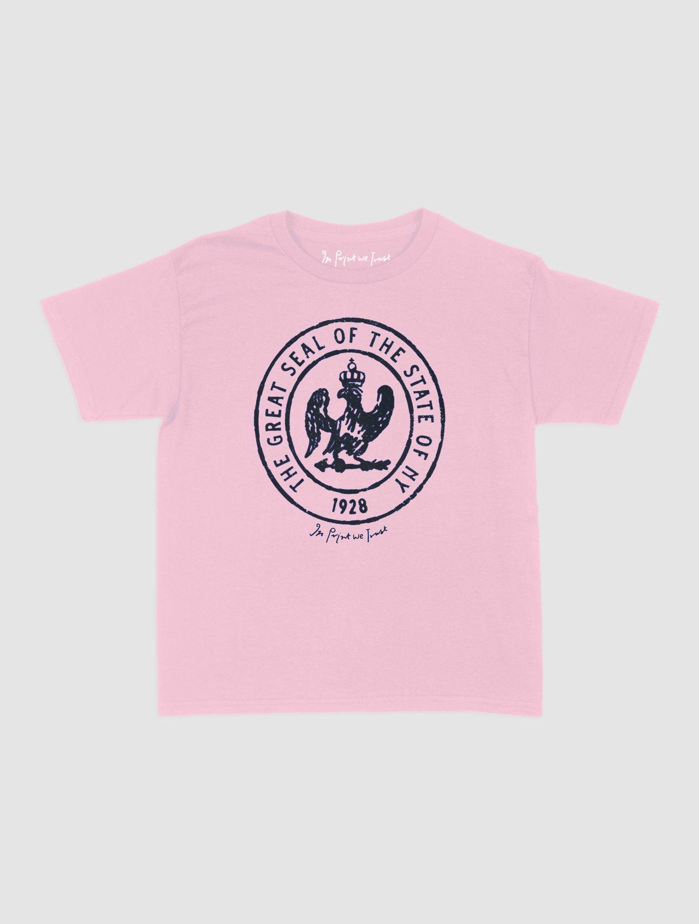 state of NY baby tee - In Print We Trust